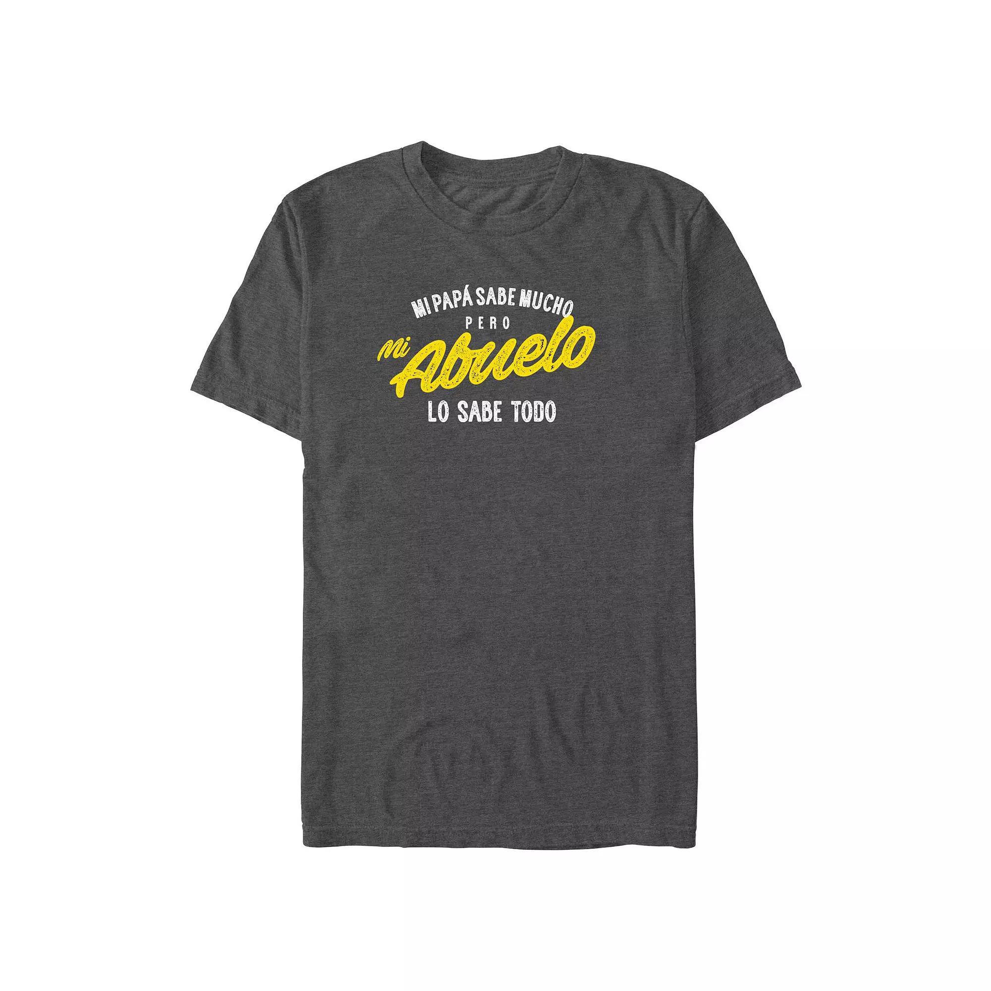 Big & Tall Mi Abuelo Lo Sabe Todo Graphic Tee, Men's, Size: XL Tall, Grey Heather Product Image