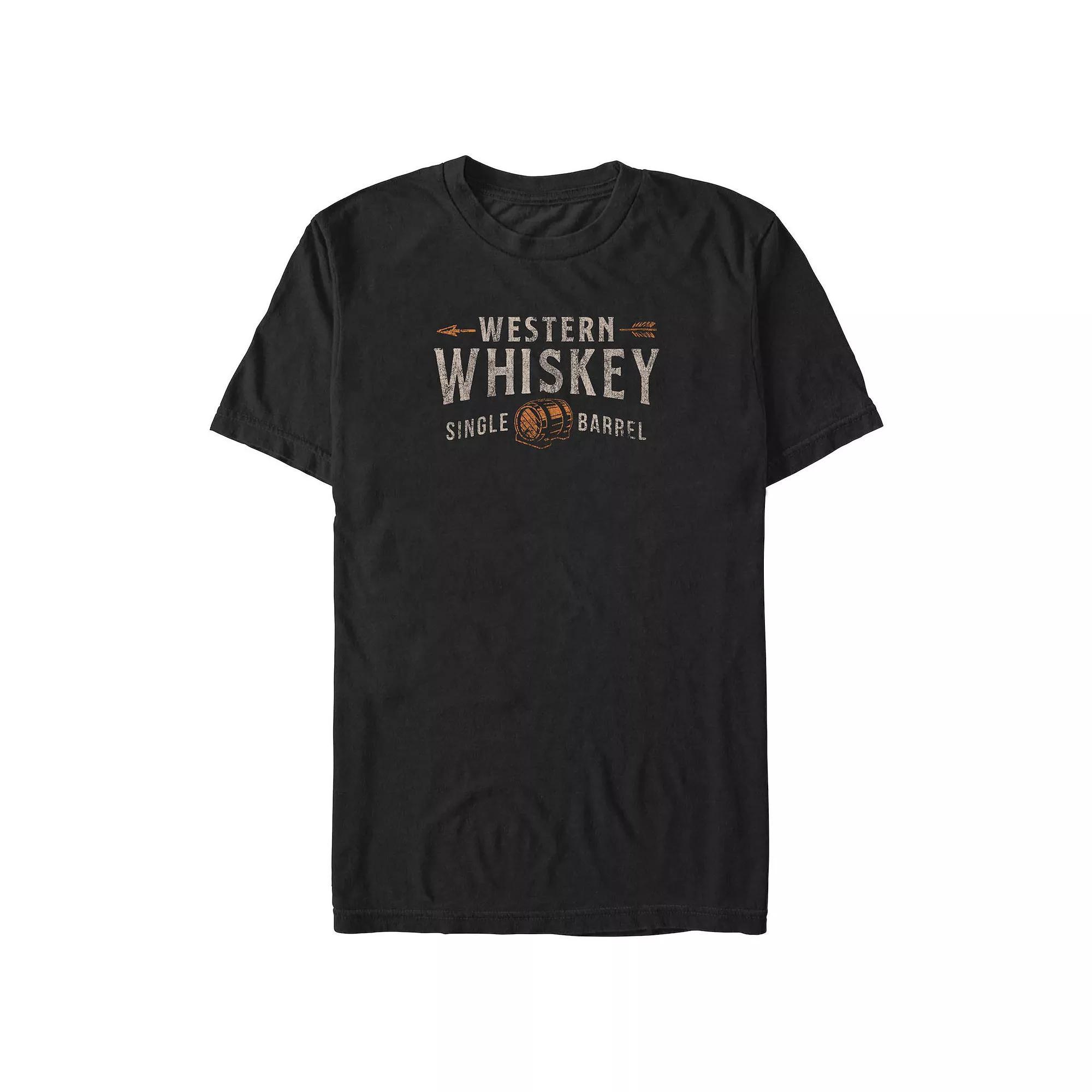 Big & Tall Western Whiskey Single Barrel Graphic Tee, Men's, Size: 3XL, Black Product Image