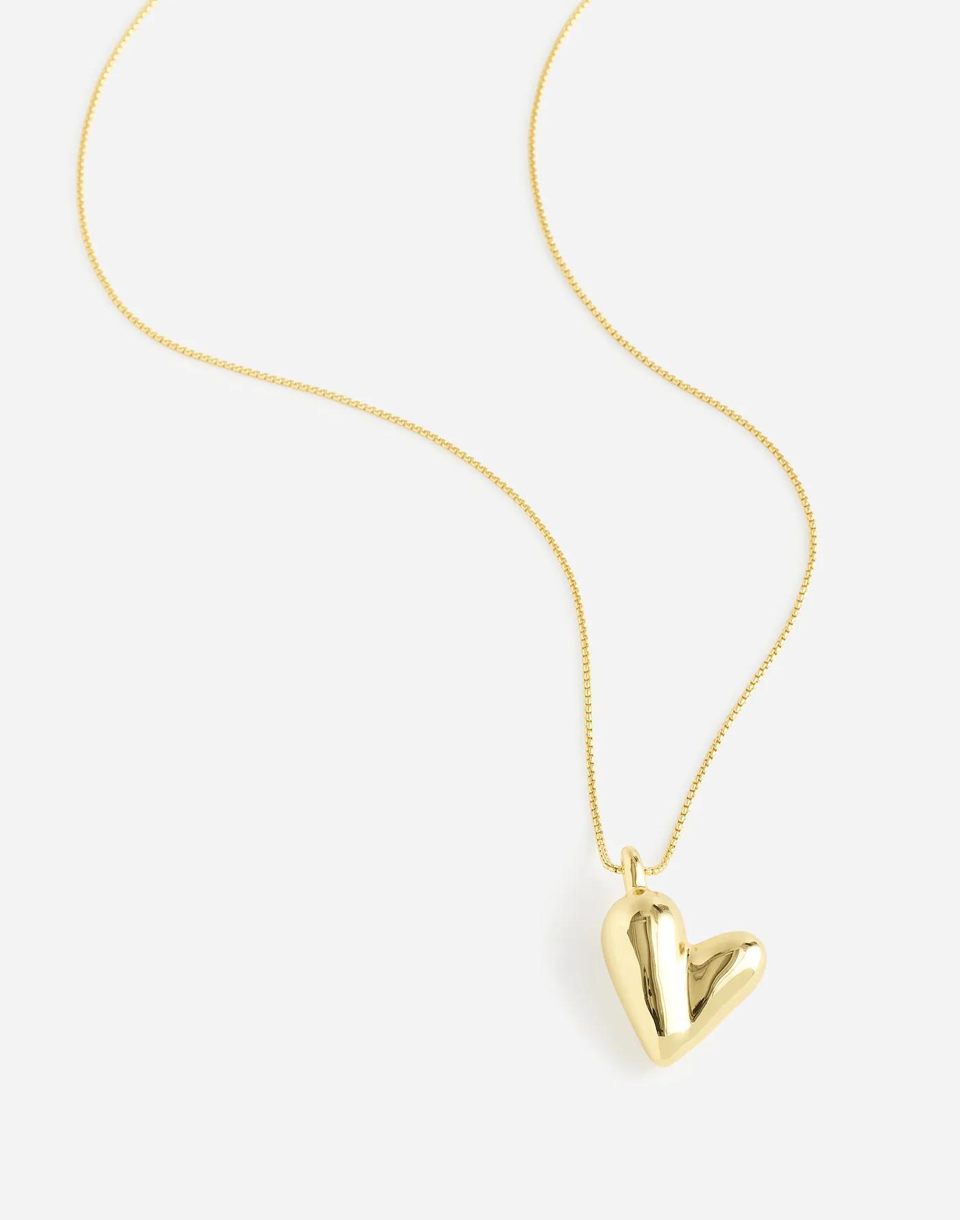 Sculptural Heart Pendant Necklace Product Image