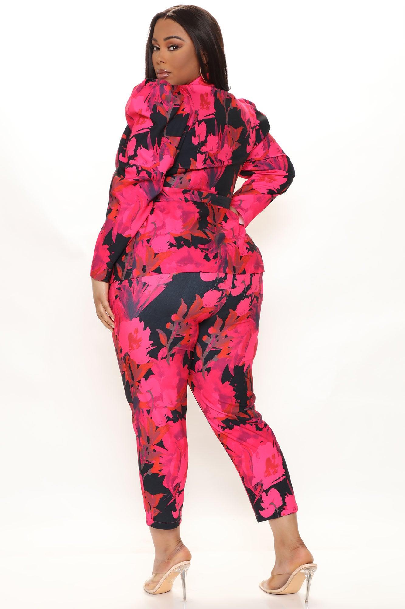 Best For Last Floral Blazer Set - Pink/combo Product Image