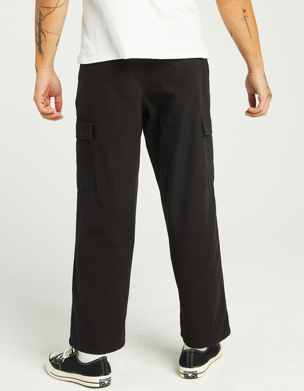 RSQ Mens Loose Cargo Ripstop Pants - WASHED BLACK Product Image