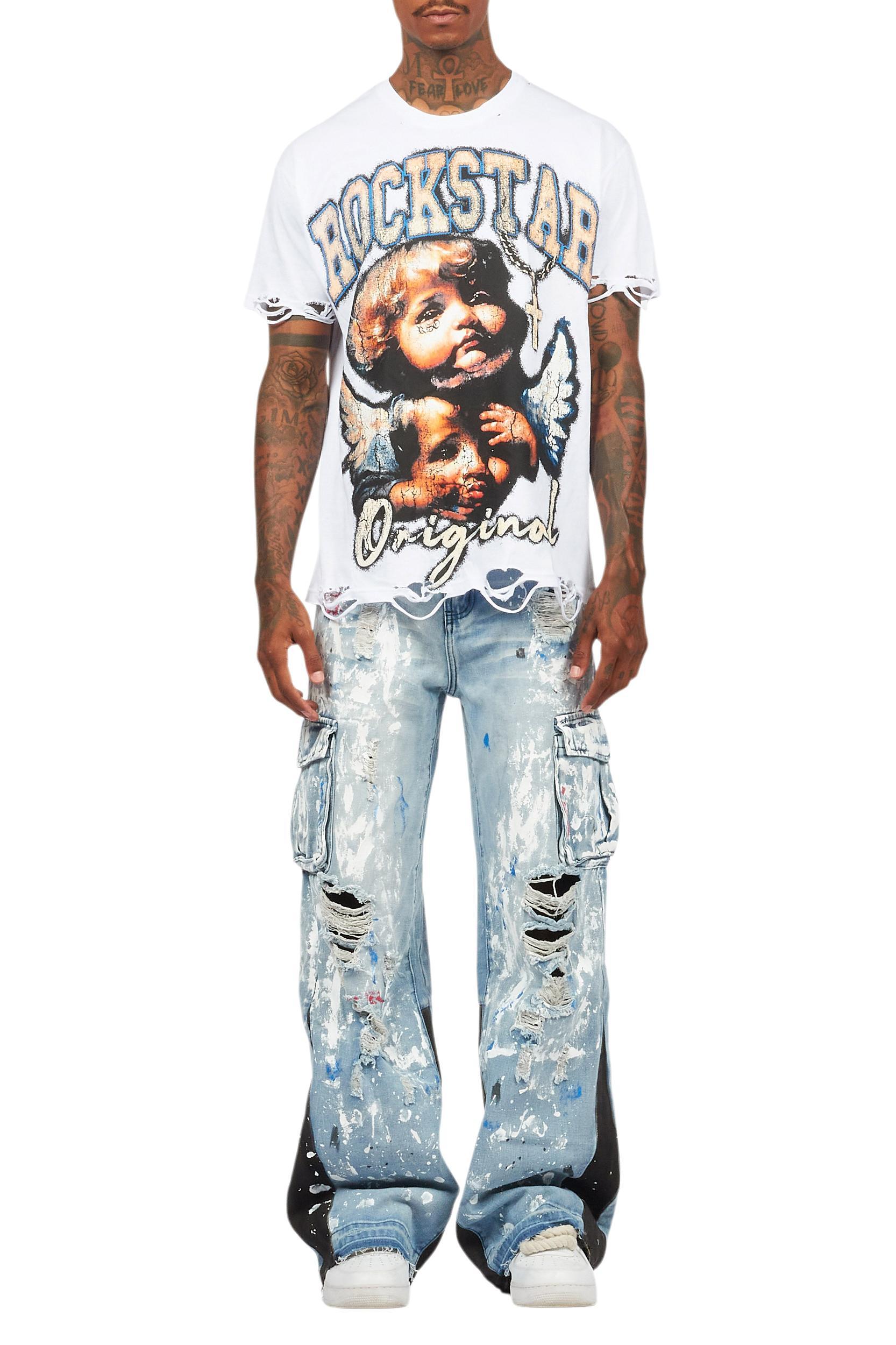 Dallin Blue Painter Baggy Cargo Jean Male Product Image