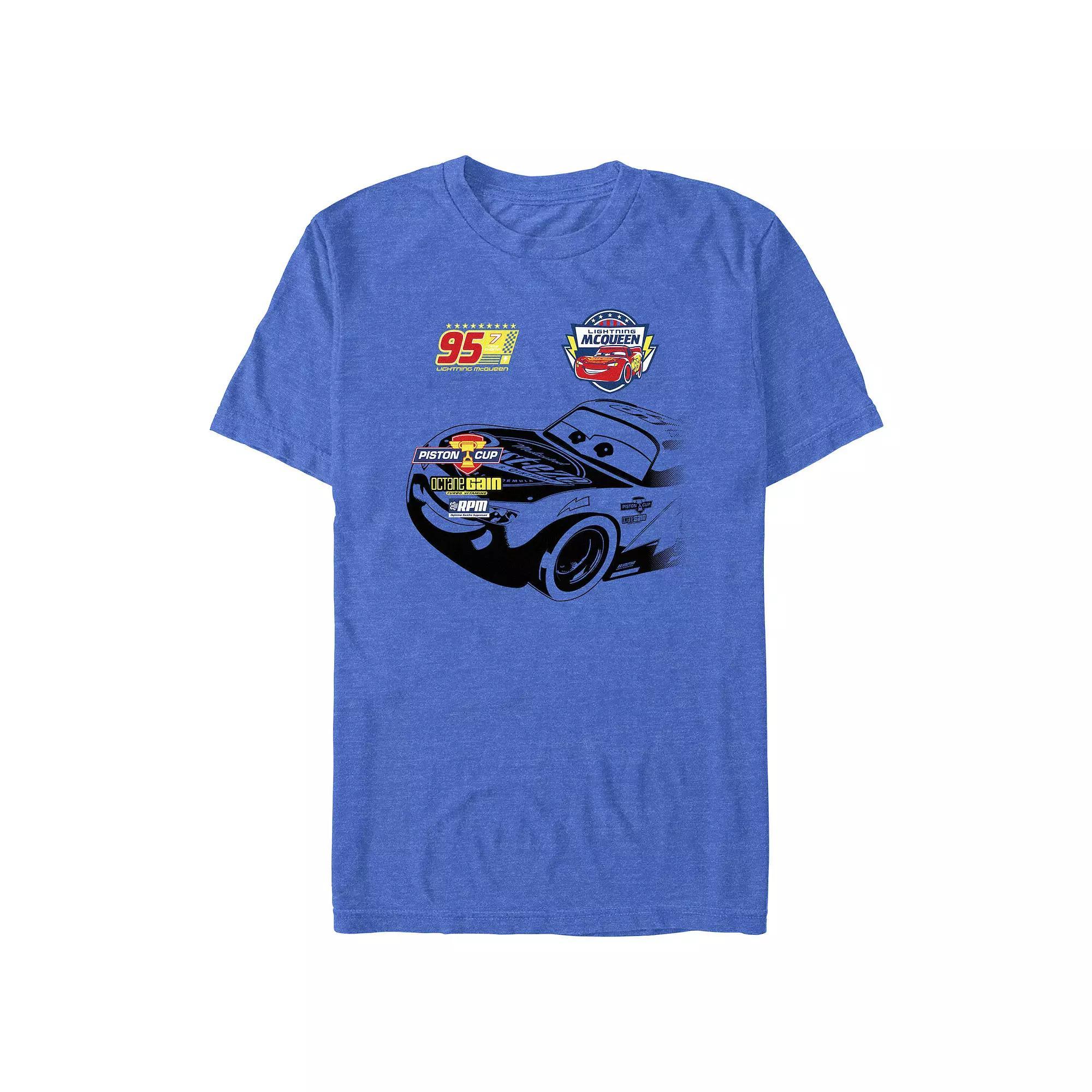 Disney / Pixar's Cars Lightning McQueen Octane Gain Men's Graphic Tee, Size: XS, Royal Grey Product Image