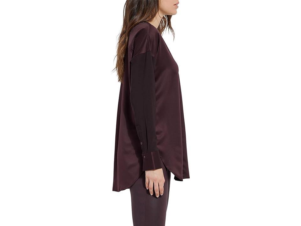Lysse Token Satin Pullover Top (Whiskey) Women's Clothing Product Image
