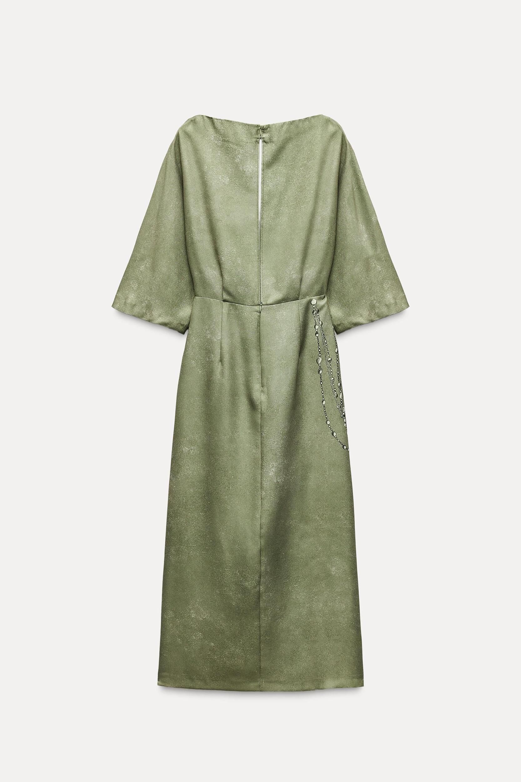 CHAIN PRINT MIDI DRESS Product Image
