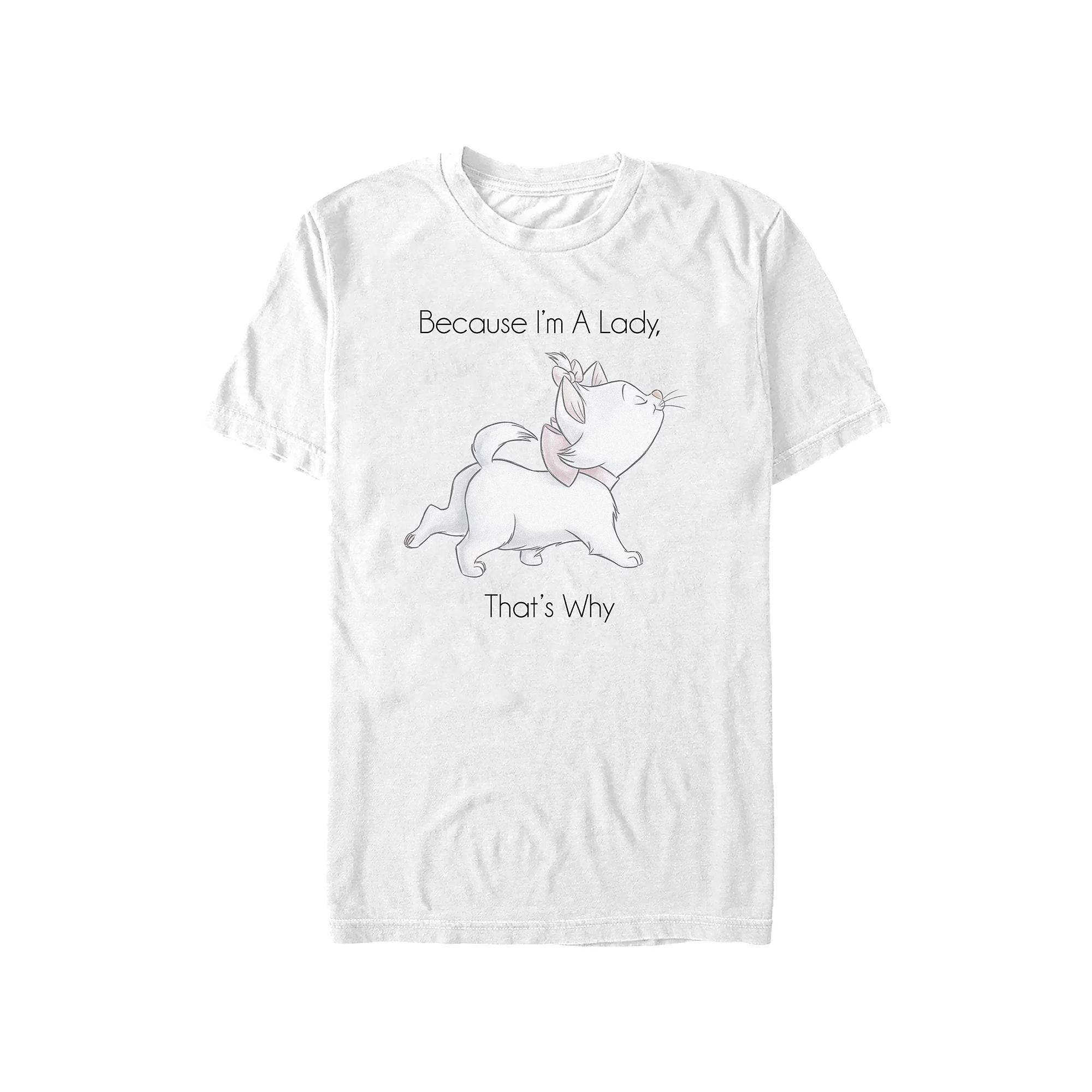 Disney's The Aristocats Marie Because I'm A Lady Juniors' Boyfriend Graphic Tee, Women's, Size: Small, White Product Image