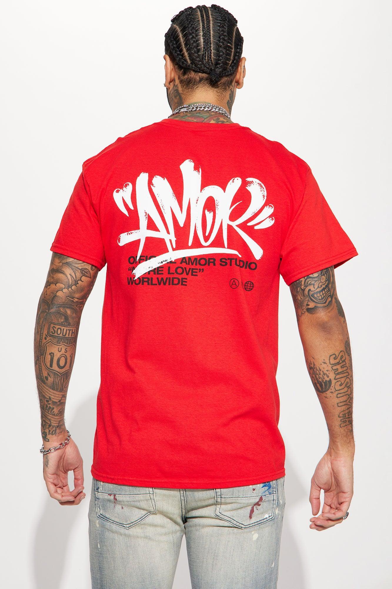 Amor Studio Short Sleeve Tee - Red Product Image