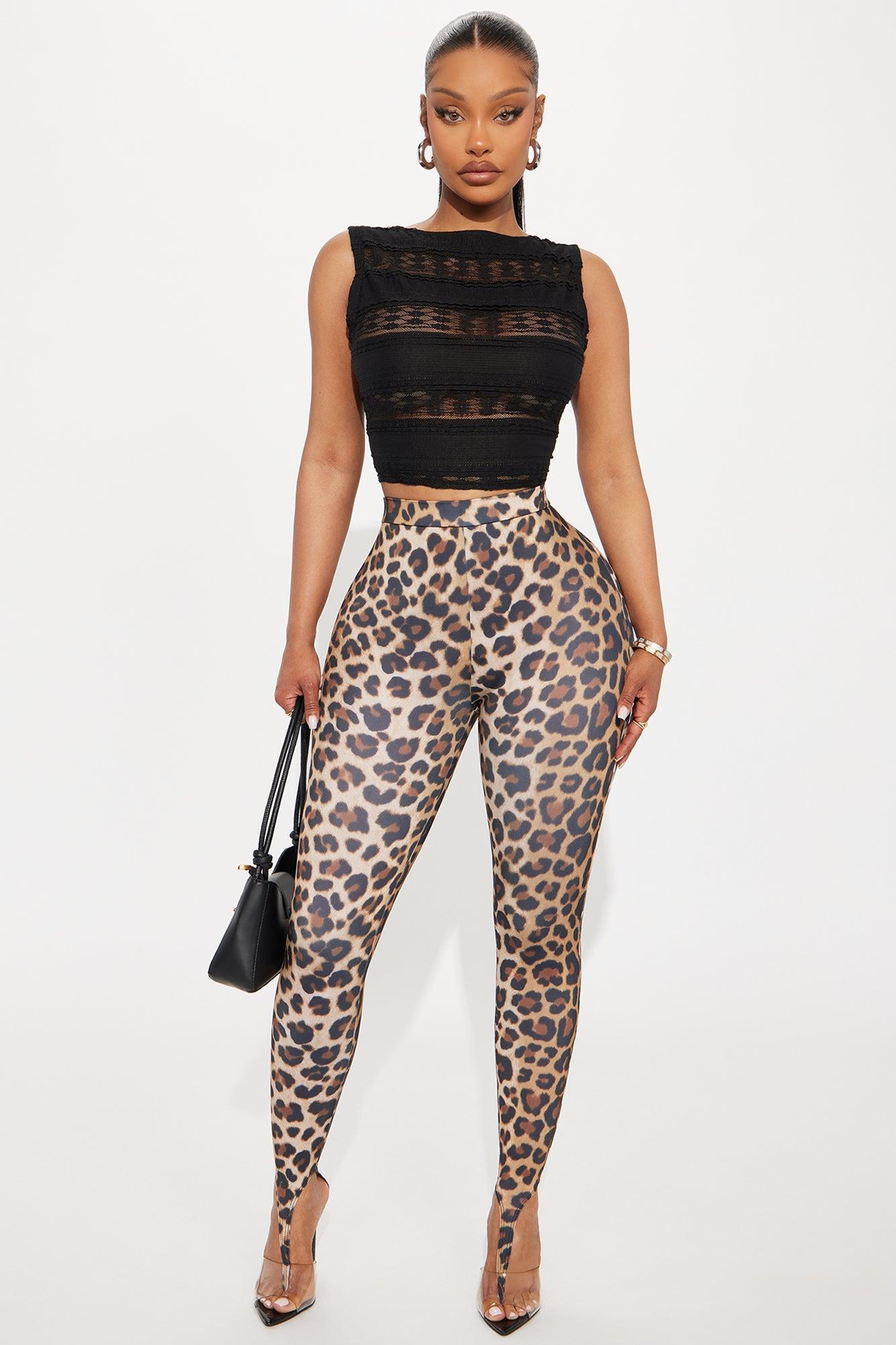 Kamryn High Rise Leopard Stirrup Legging - Leopard Product Image