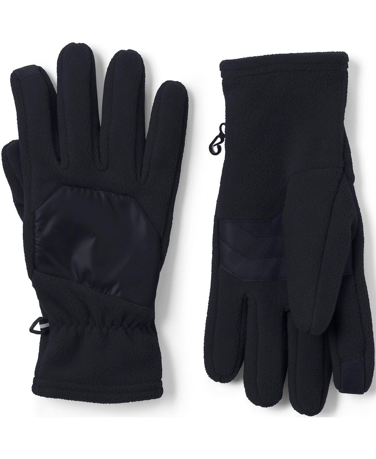 Mens Lands End T200 Fleece EZ Touch Gloves Radiant Blue Product Image