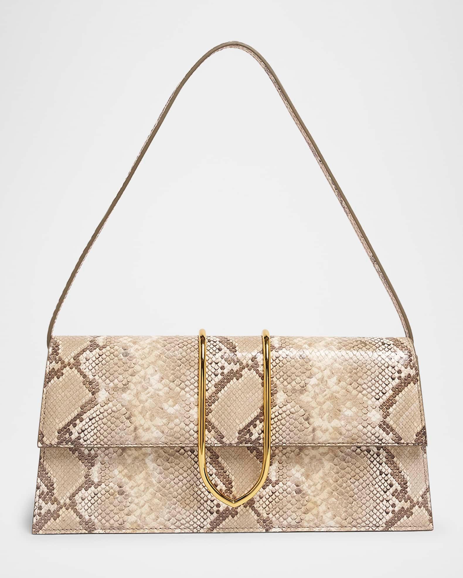 Le Bambino Long Snakeskin Leather Shoulder Bag Product Image