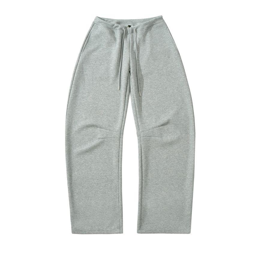 High Waist Plain Wide Leg Sweatpants Product Image