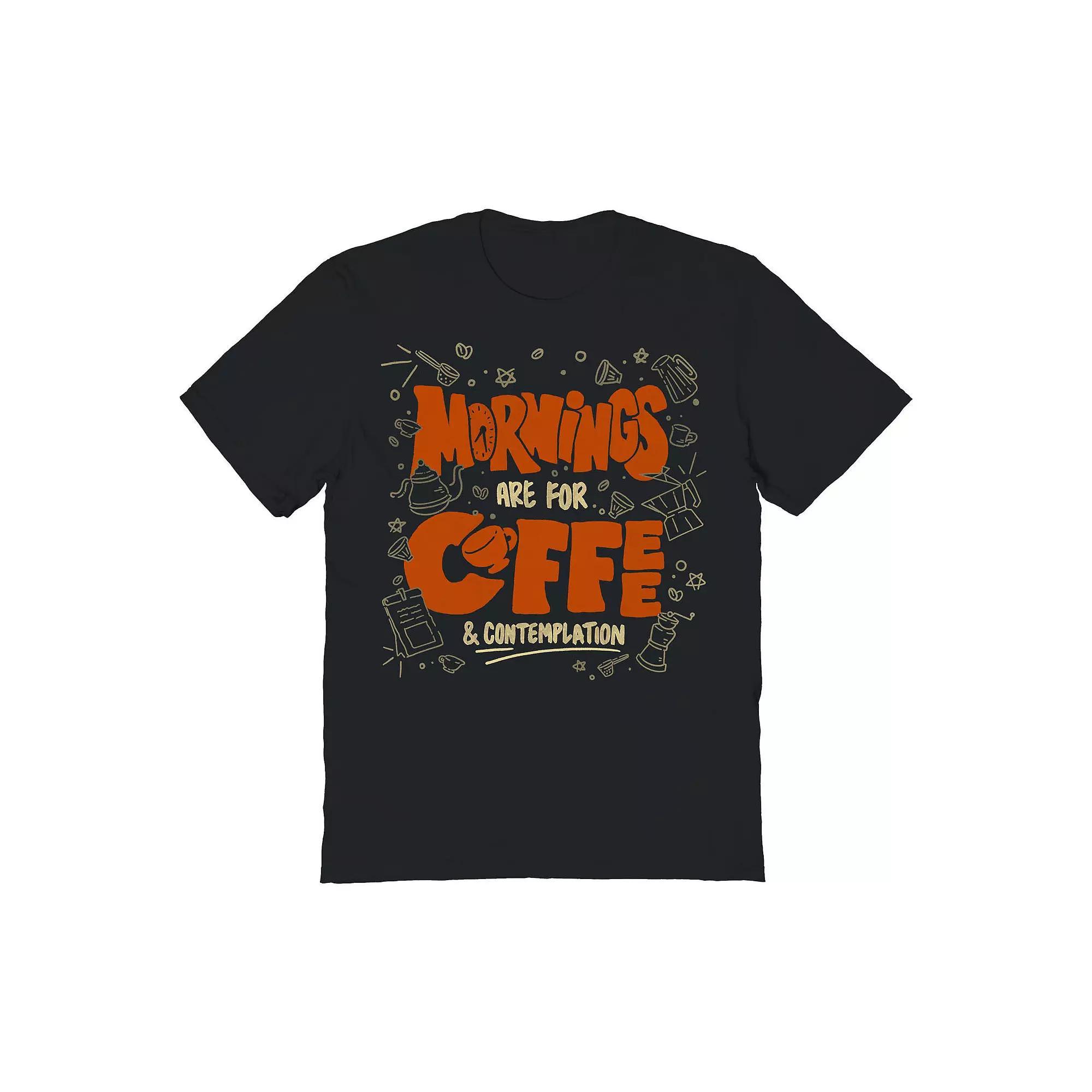 Men's COLAB89 by Threadless Mornings Are For Coffee Contemplation Graphic Tee, Size: Medium, Black Product Image