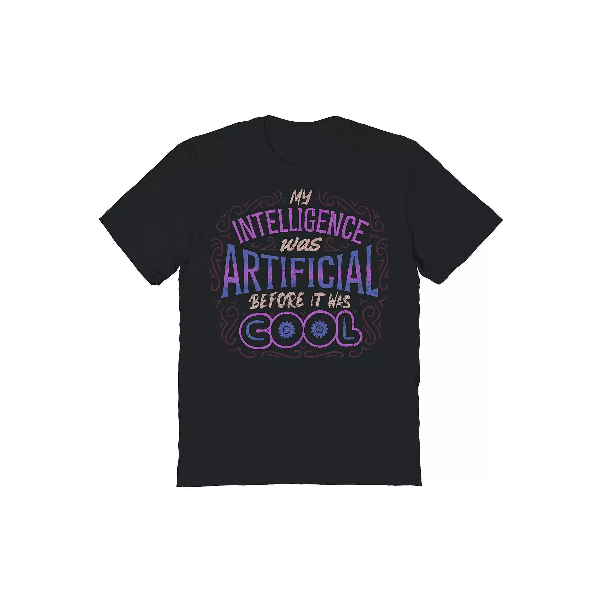 Men's COLAB89 by Threadless My Intelligence Was Artificial Before It Graphic Tee, Size: Medium, Black Product Image