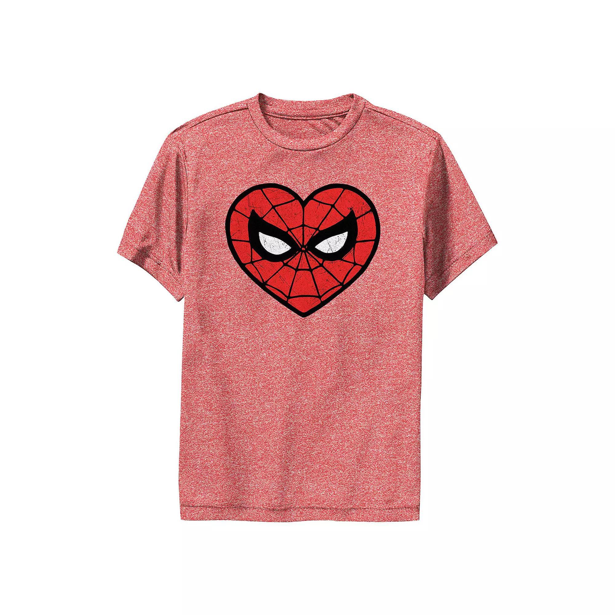 Boys 8-20 Marvel Spider-Man Spidey Heart Performance Graphic Tee, Boy's, Size: XL, Red Grey Product Image