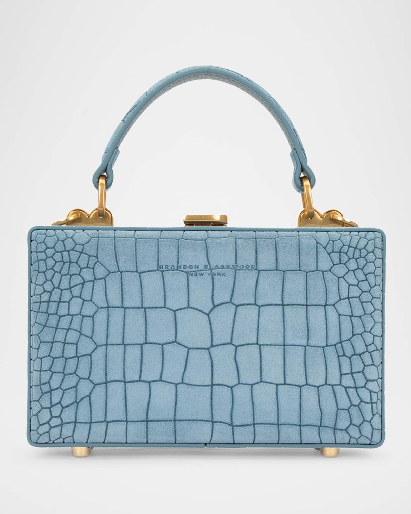 Croc-Embossed Suede Crossbody Bag Product Image
