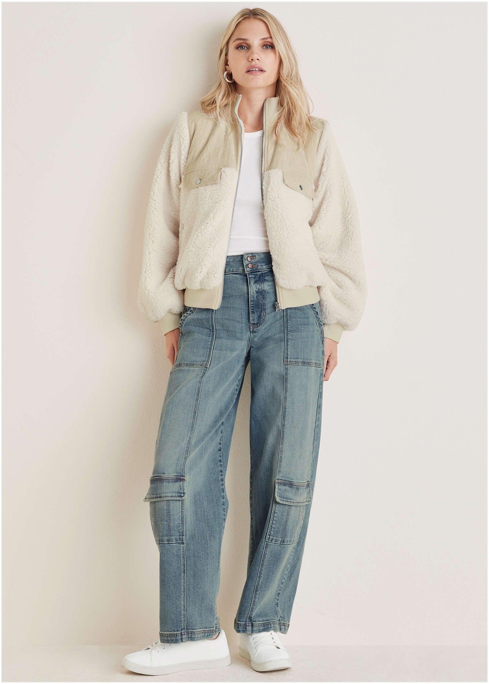 Sherpa Bomber Jacket - Off White Product Image