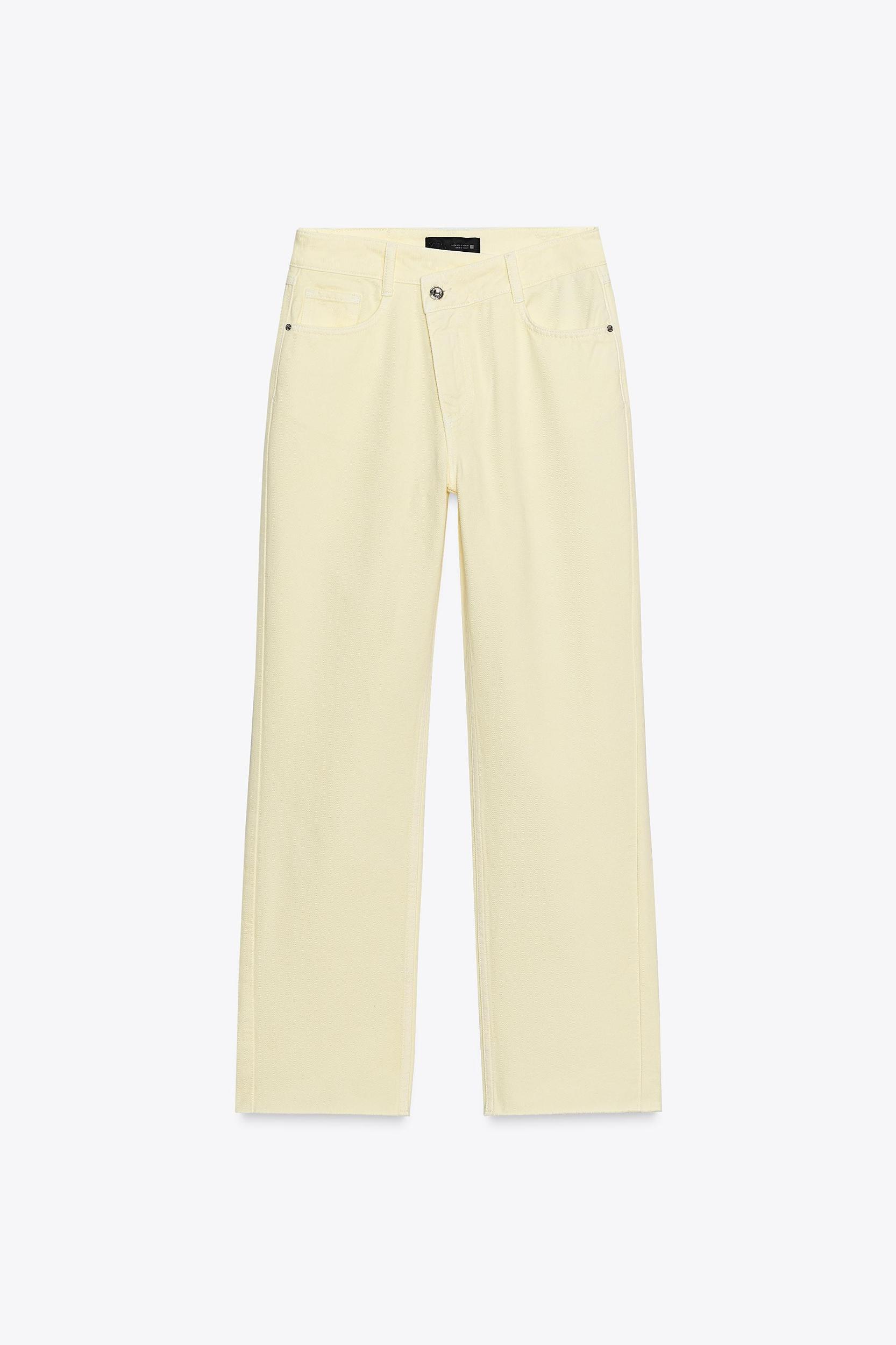 Z.09 STRAIGHT ANKLE HIGH WAIST CROSSOVER WAIST JEANS Product Image