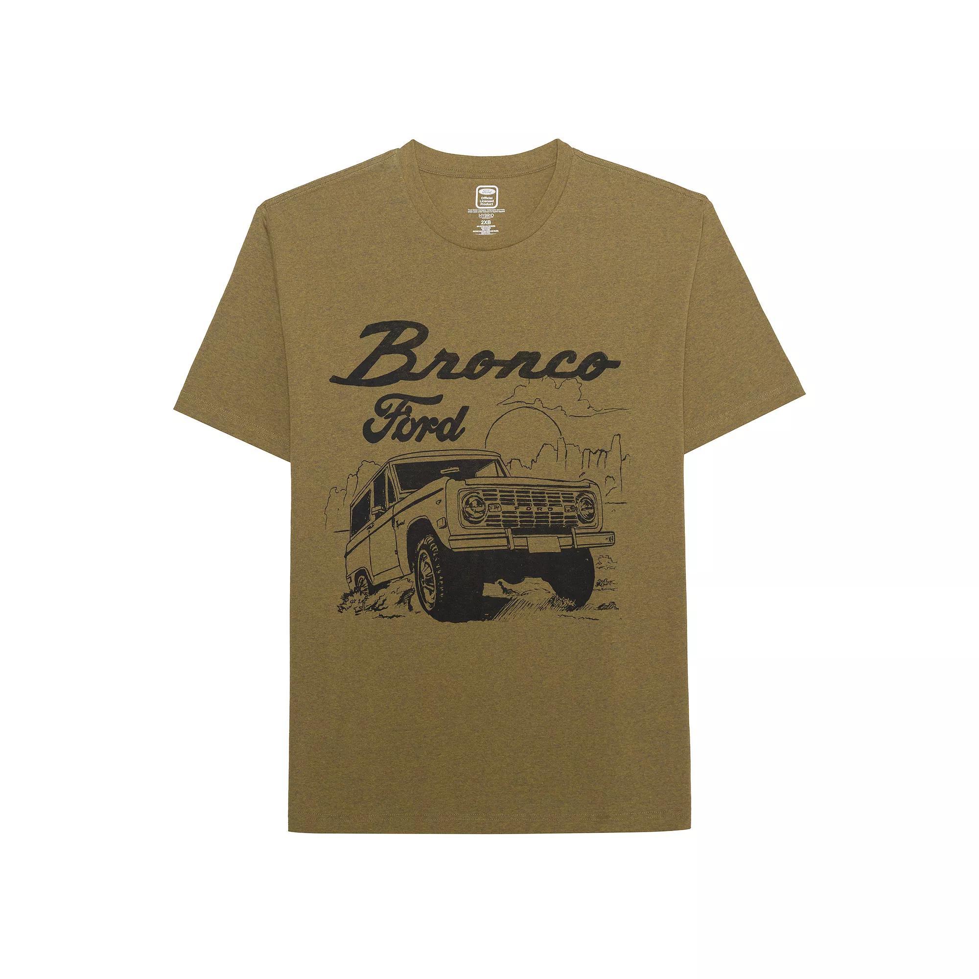 Big & Tall Ford Bronco Vintage Off Road Crewneck Graphic Tee, Men's, Size: 2XB, Sage Black Grey Product Image