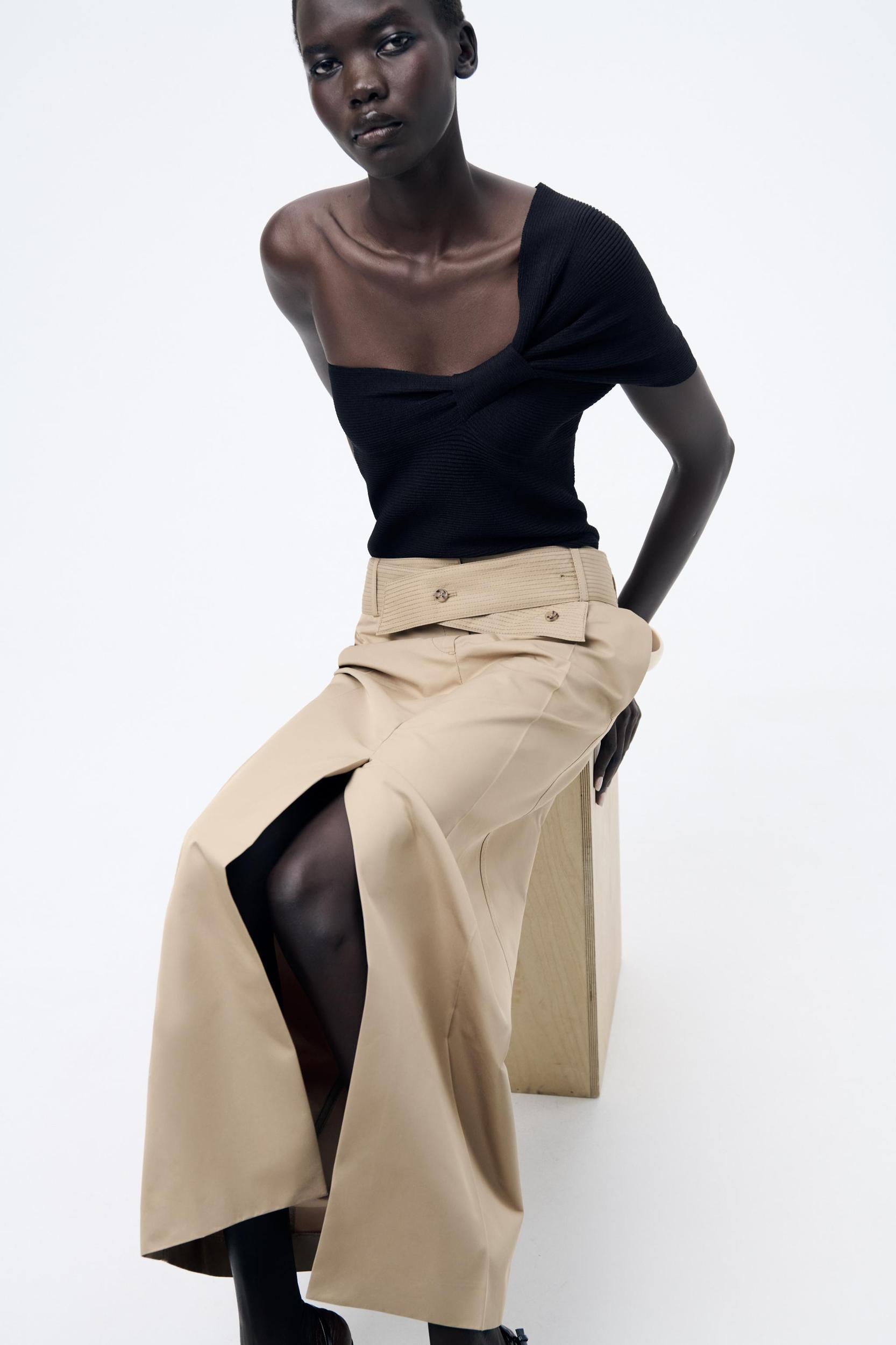 ASYMMETRICAL KNIT TOP Product Image