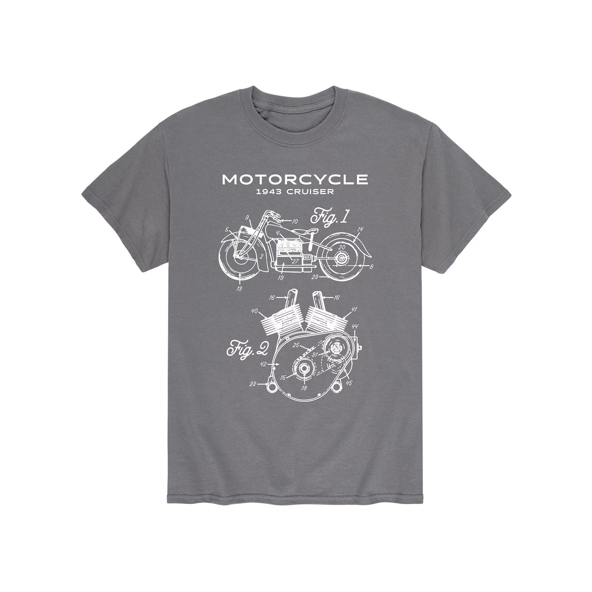 Mens Motorcycle Rendering Tee Product Image