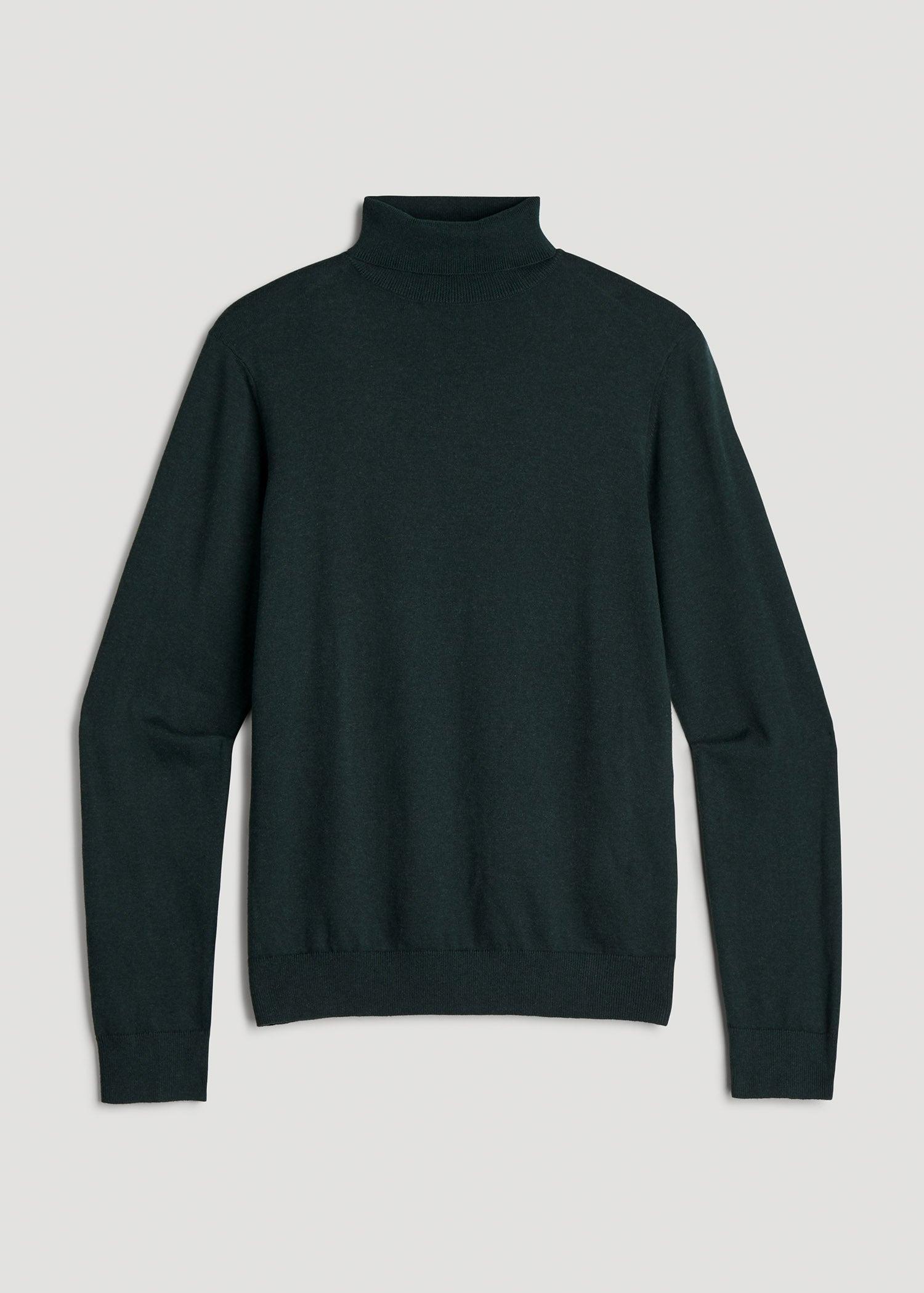 Men's Tall Turtleneck Sweater in Midnight Green Product Image