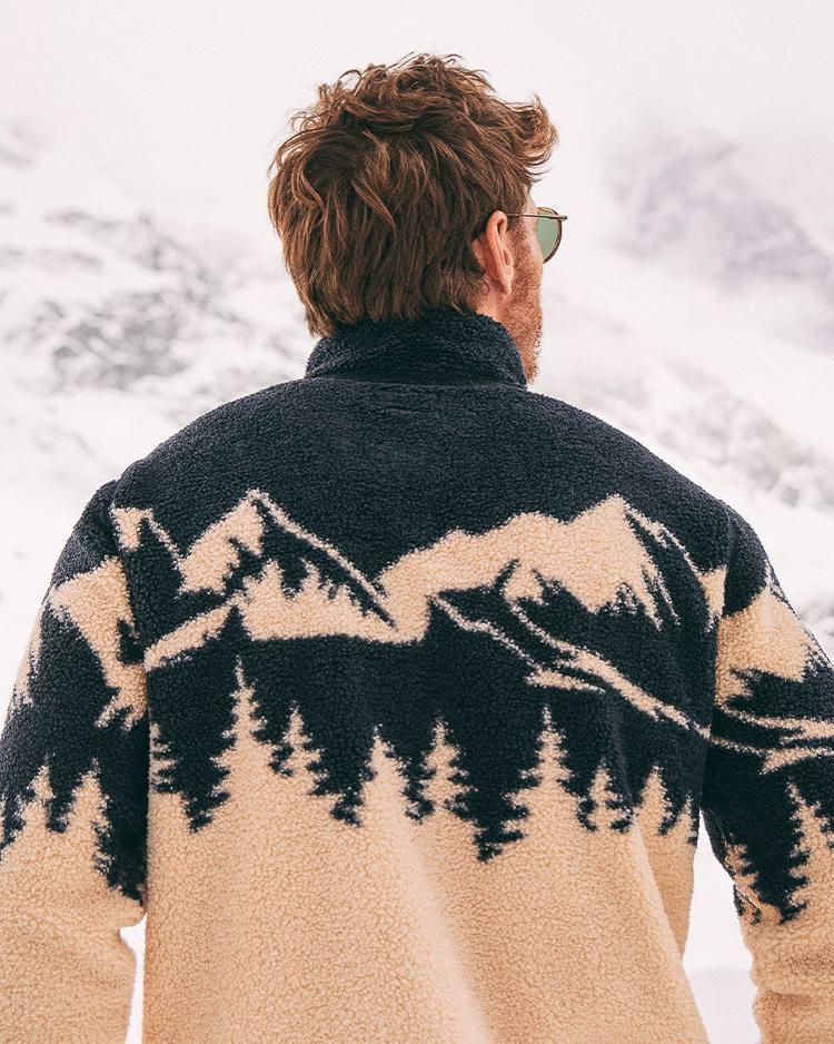 Mountain Scene Quarter-Zip Fleece - Exclusive Product Image