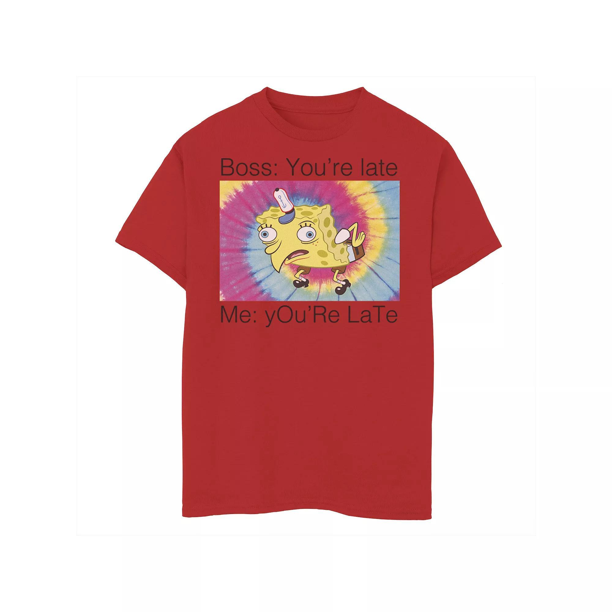 Boys 8-20 Super Mario Bros. I Mustache You For All Your Presents Graphic Tee, Boy's, Size: XL, Red Product Image