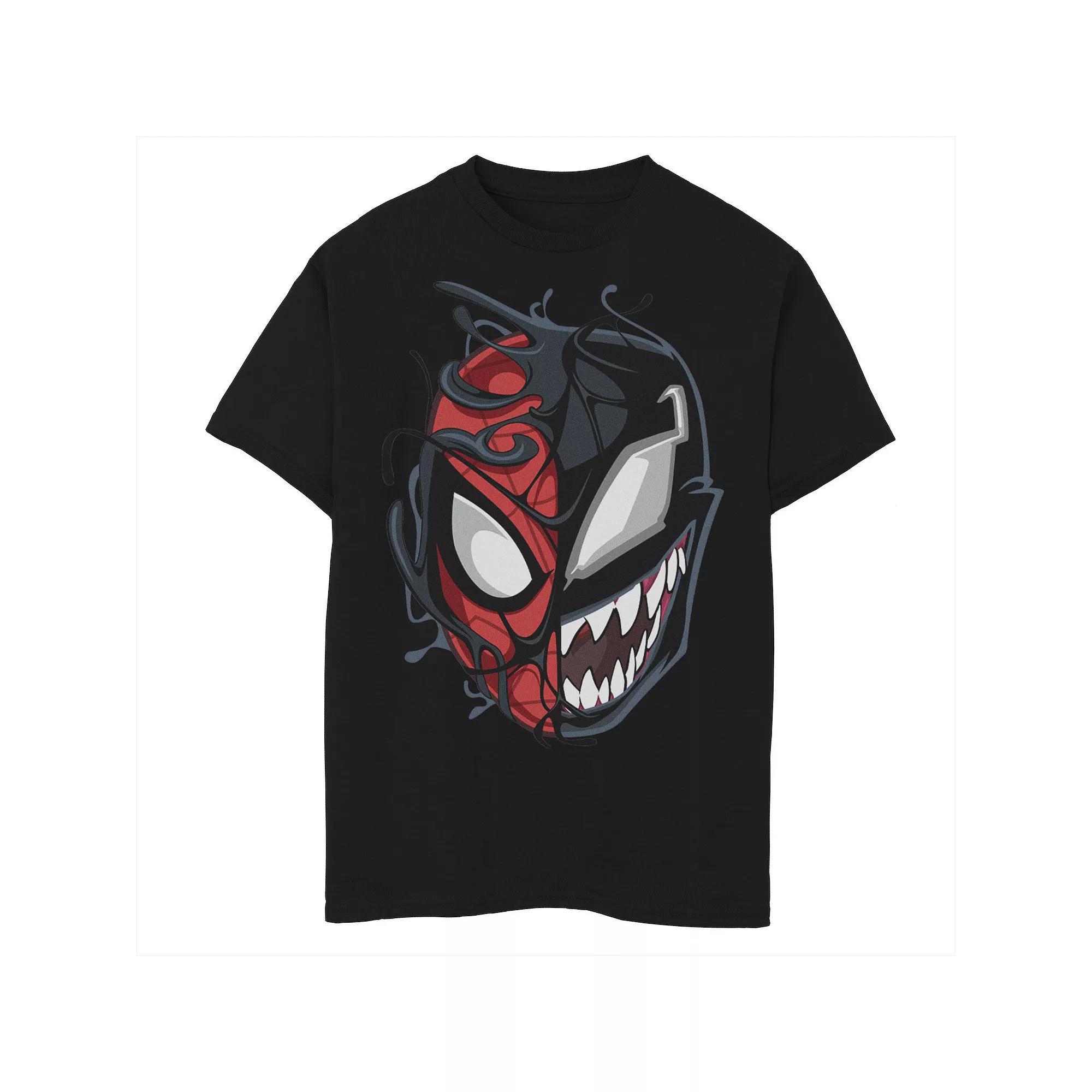 Boys 8-20 Marvel Spider-Man Peter Venom Split Face Graphic Tee, Boys Product Image