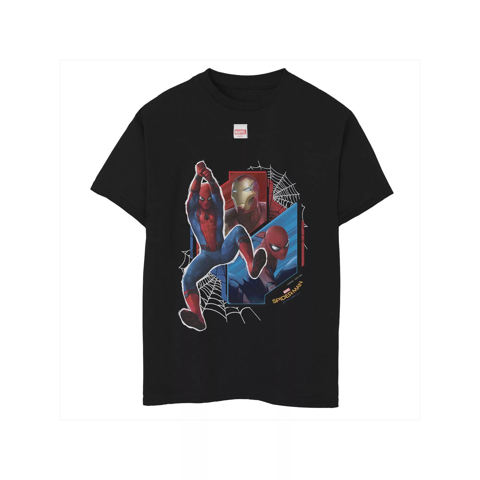 Boys 8-20 Marvel Spider-Man Homecoming Team Iron Man Graphic Tee, Boy's, Size: Medium, Black Product Image