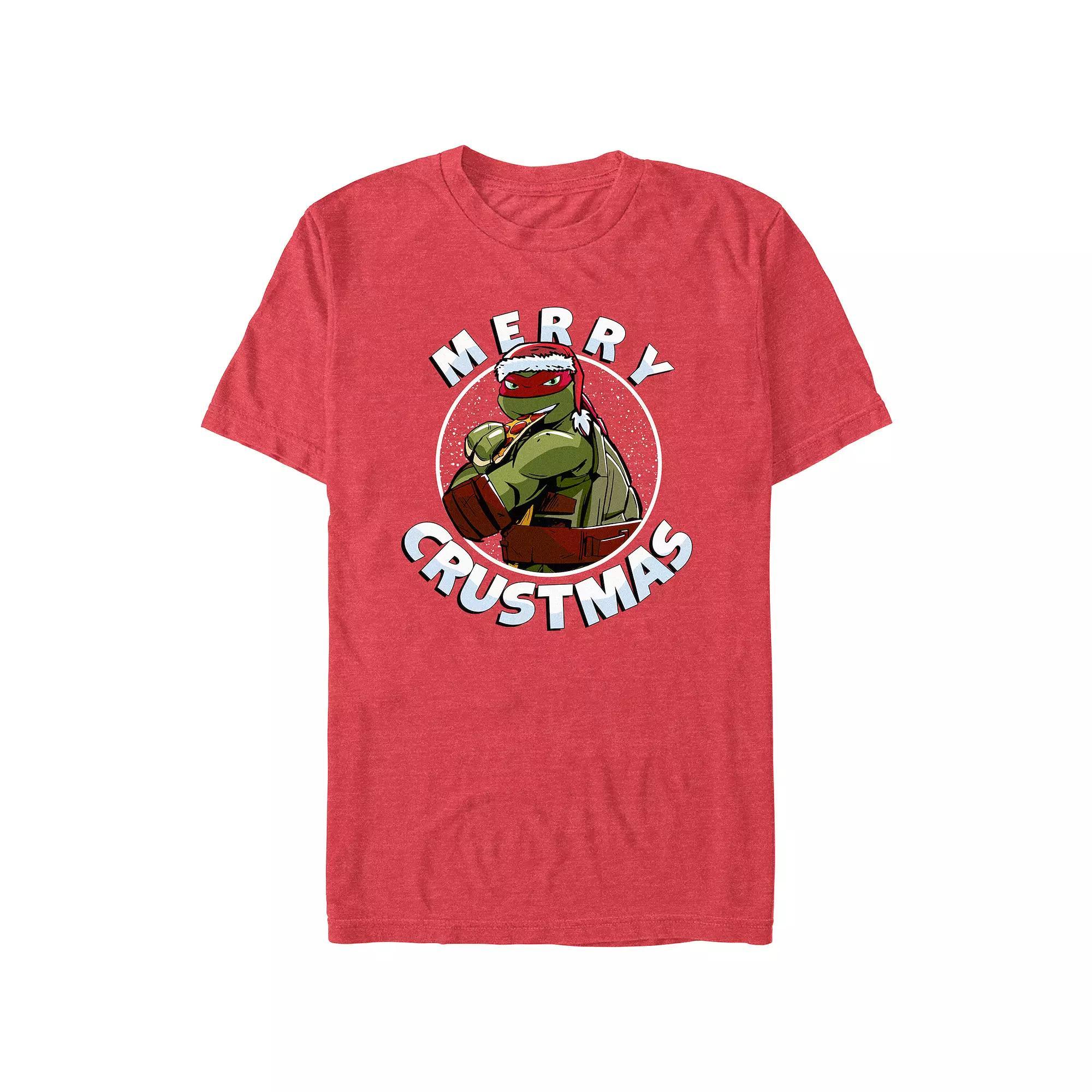 Men's Teenage Mutant Ninja Turtles Merry Crustmas Graphic Tee, Size: XXL, Red Grey Product Image