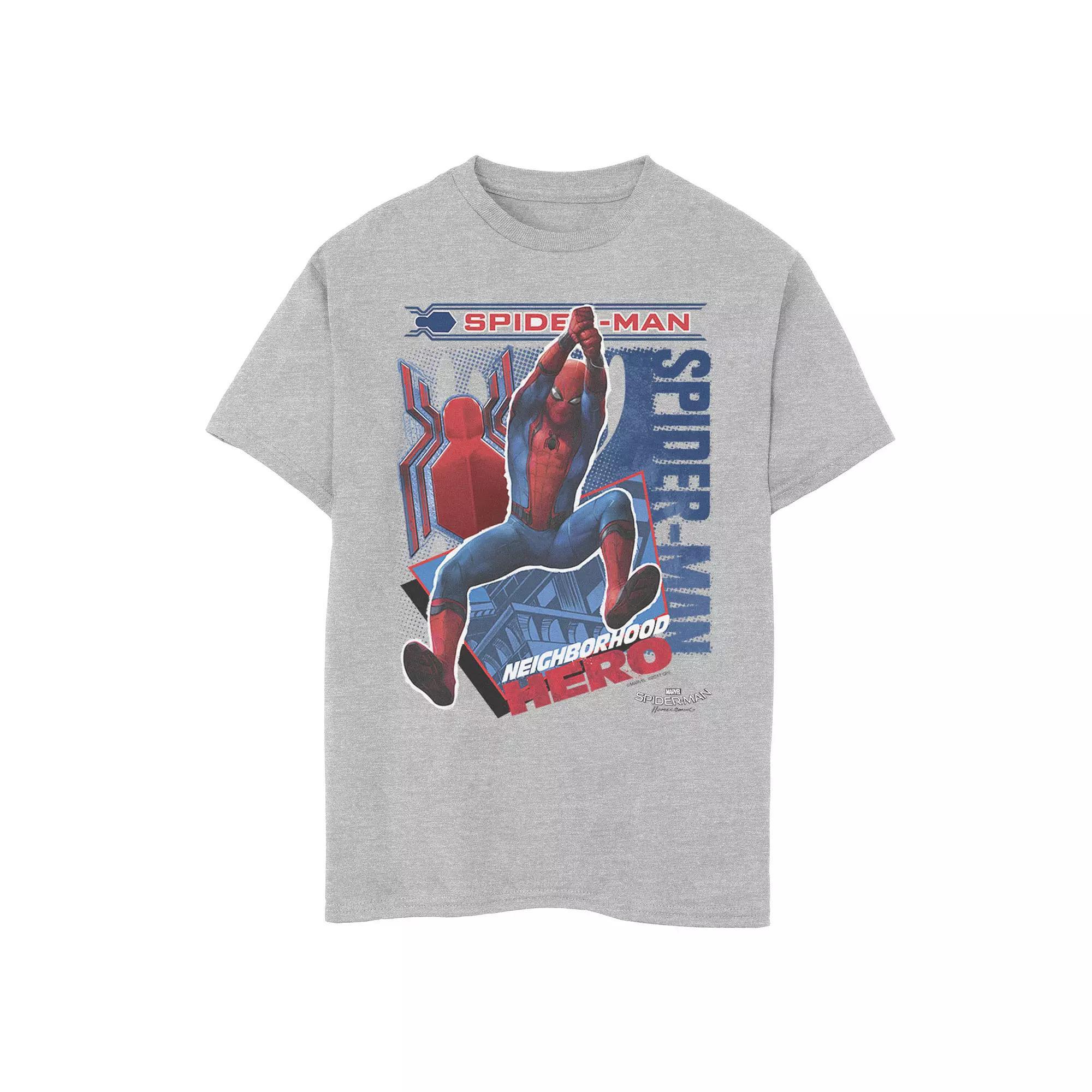 Boys 8-20 Marvel Spider-Man Homecoming Coming In Hot! Graphic Tee, Boys Athletic Grey Product Image