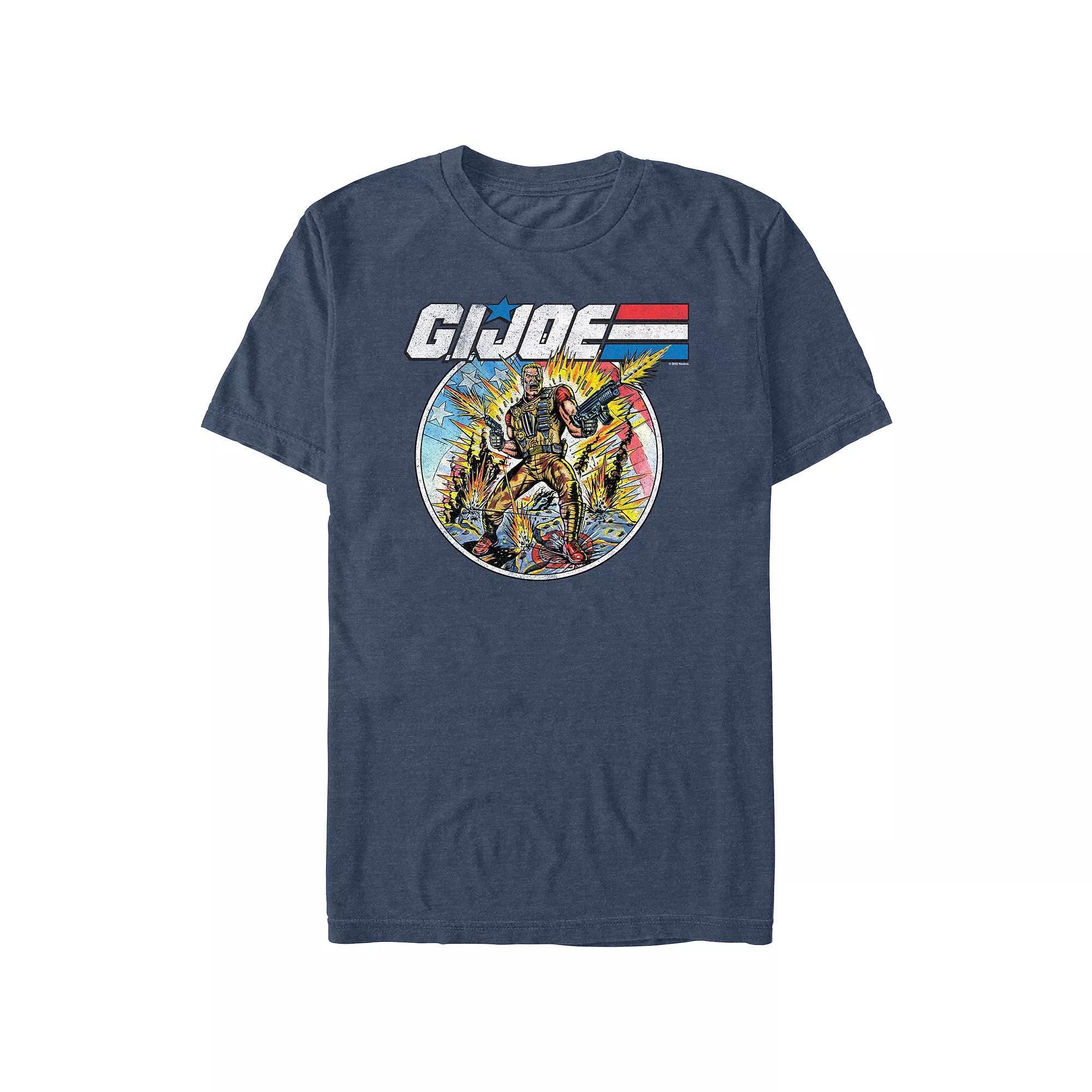 Men's G.I. Joe Battle Stamp Graphic Tee, Size: Small, Navy Grey Product Image