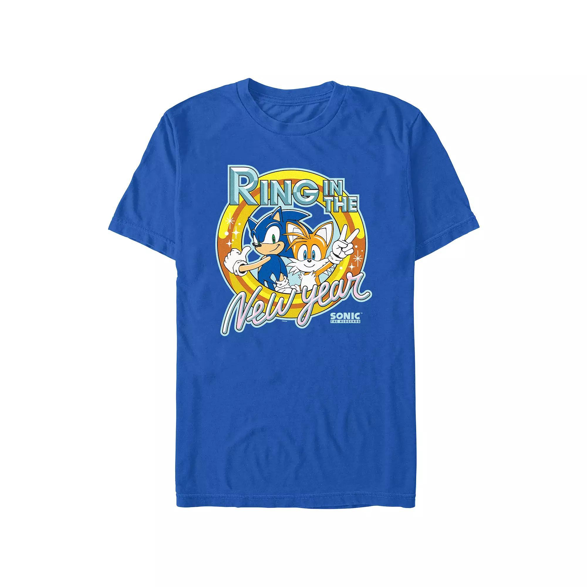 Mens Sonic Ring In The New Year Graphic Tee Product Image