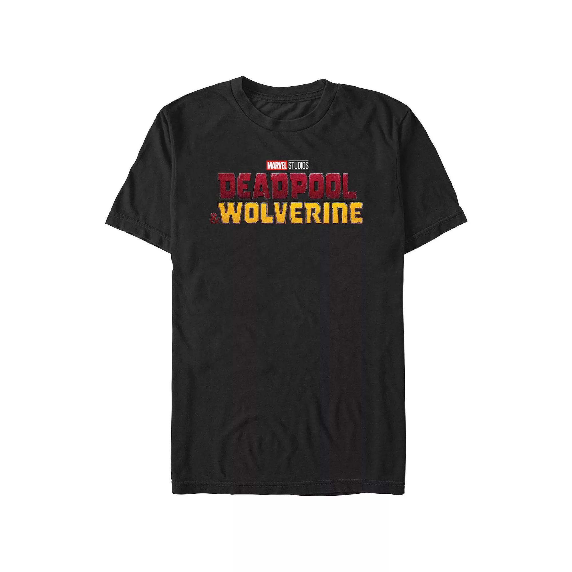 Men's Deadpool And Wolverine Logo Graphic Tee, Size: Large, Black Product Image