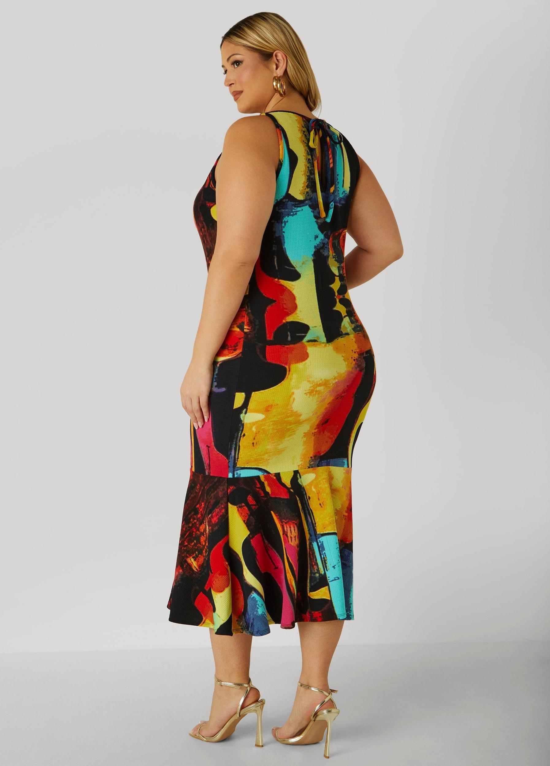 Printed Midaxi Bodycon Dress Product Image