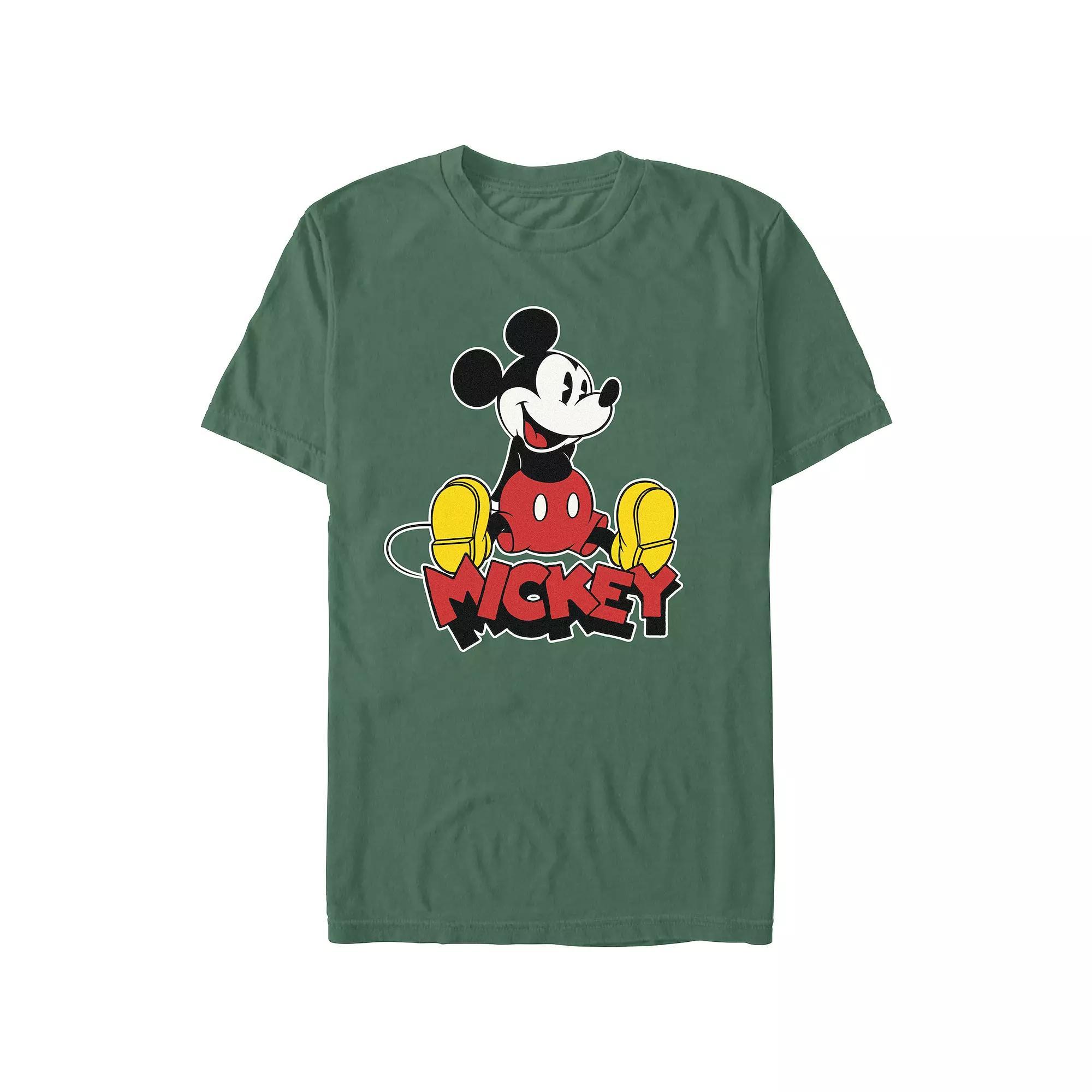 Men's Comfort Colors® Disney's Mickey Mouse Sited Graphic Tee, Size: Large, Light Green Product Image