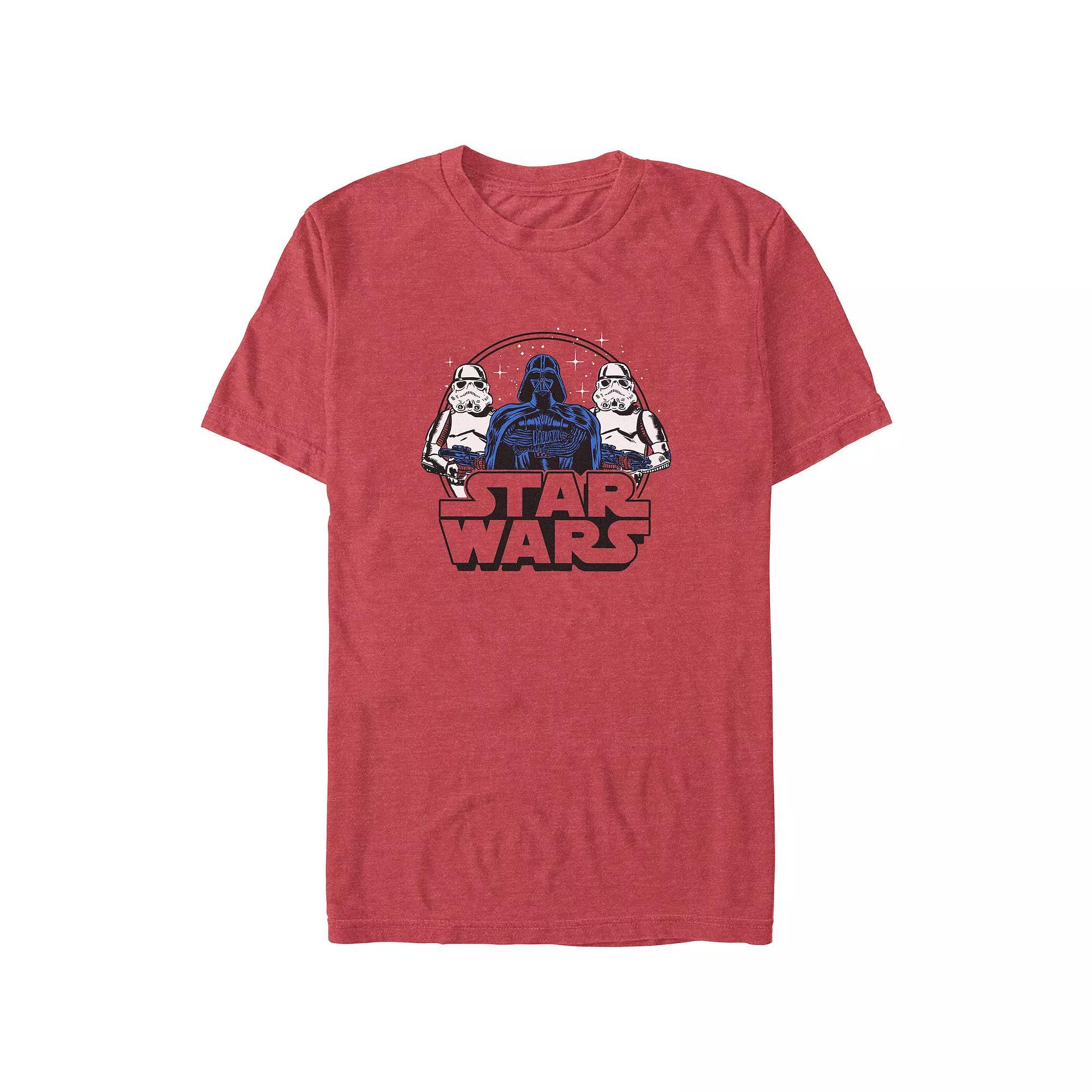 Big & Tall Star Wars Darth Vader And Company Graphic Tee, Men's, Size: 3XL Tall, Red Grey Product Image