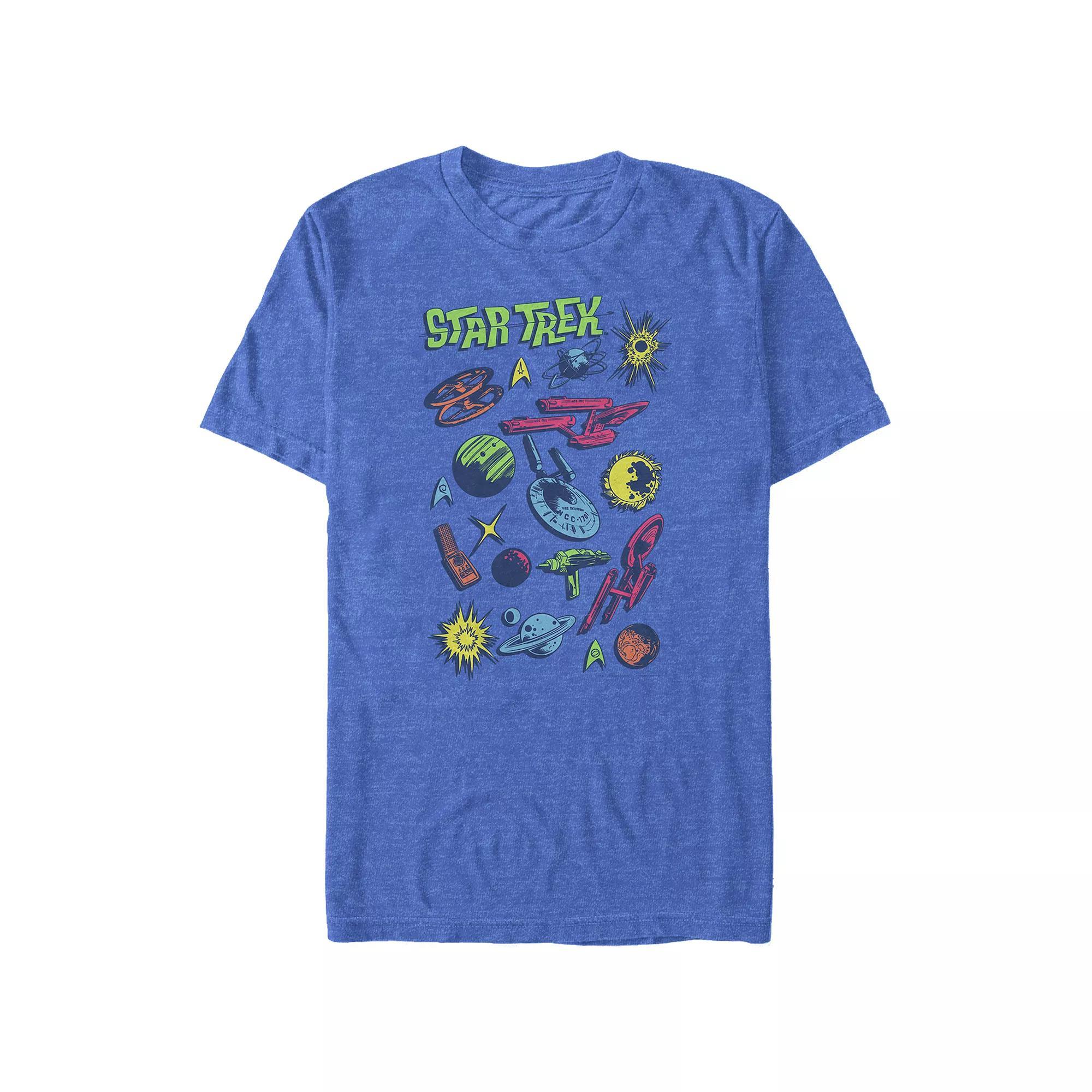 Big & Tall Star Trek Pop Color Icons Graphic Tee, Men's, Size: 3XL, Royal Grey Product Image