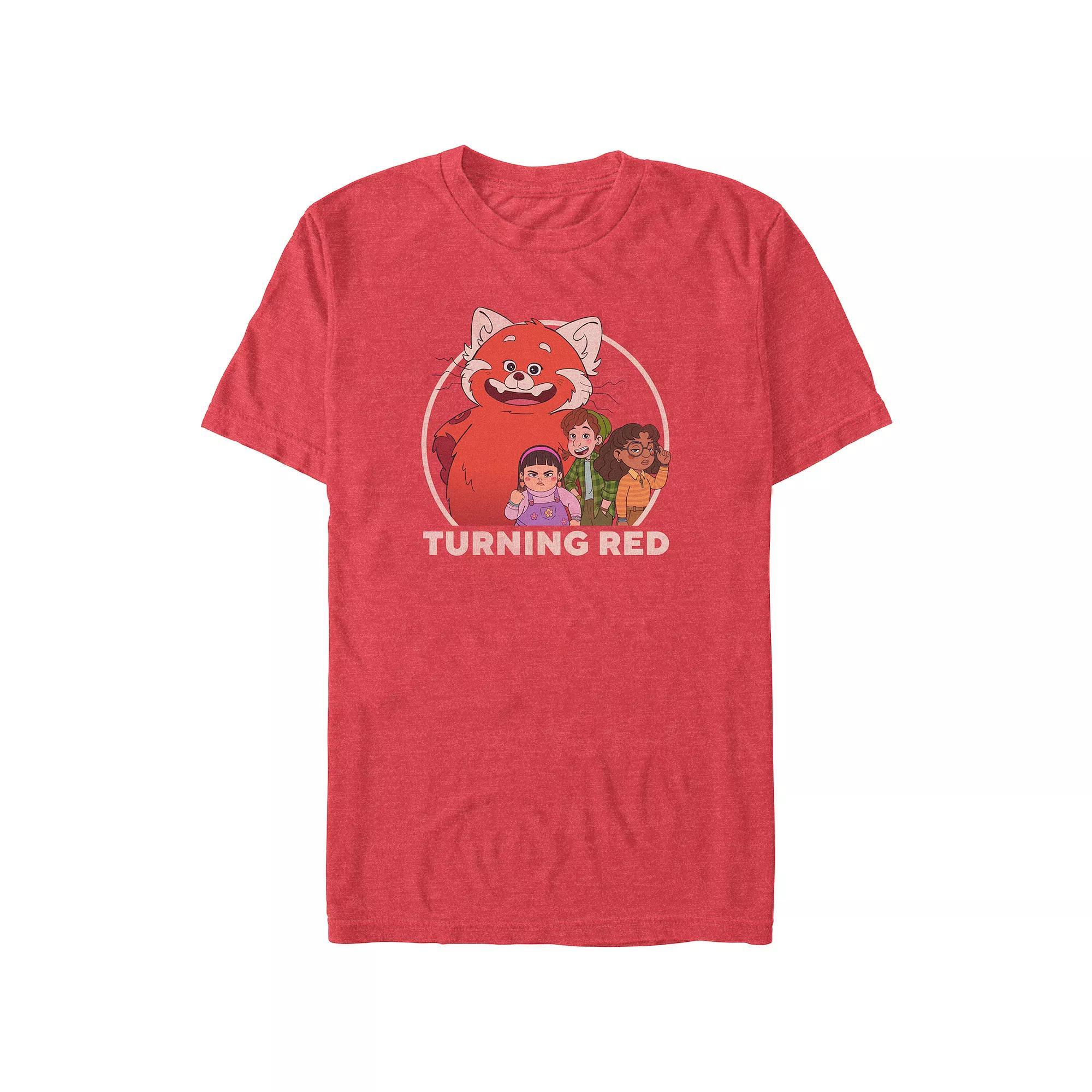Big & Tall Turning Red Friendly Group Graphic Tee, Men's, Size: 4XL, Red Grey Product Image