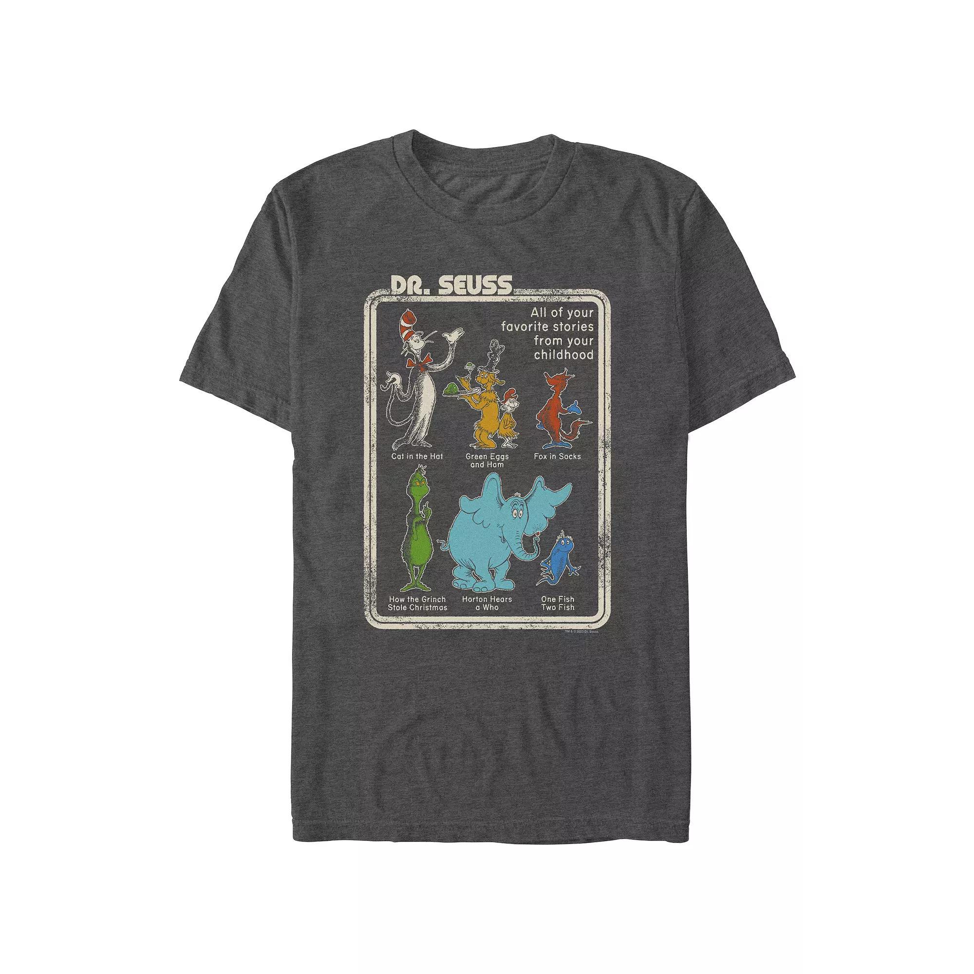 Men's Dr. Seuss The Grinch Card Graphic Tee, Size: Large Tall, Black Product Image