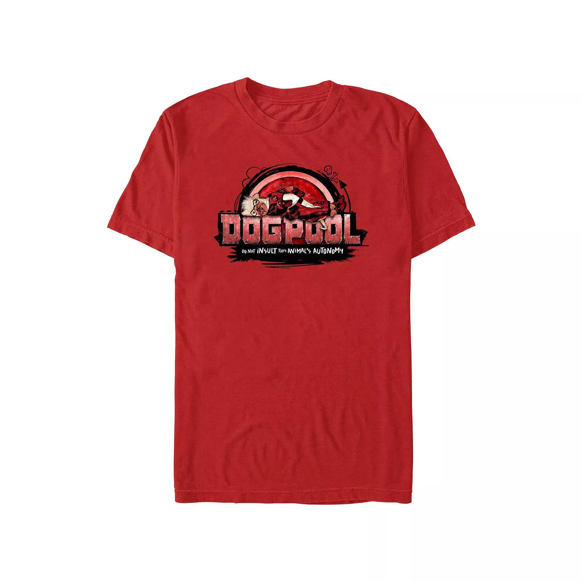Men's Deadpool And Wolverine Dogpool Don't Insult Graphic Tee, Size: Large, Red Product Image