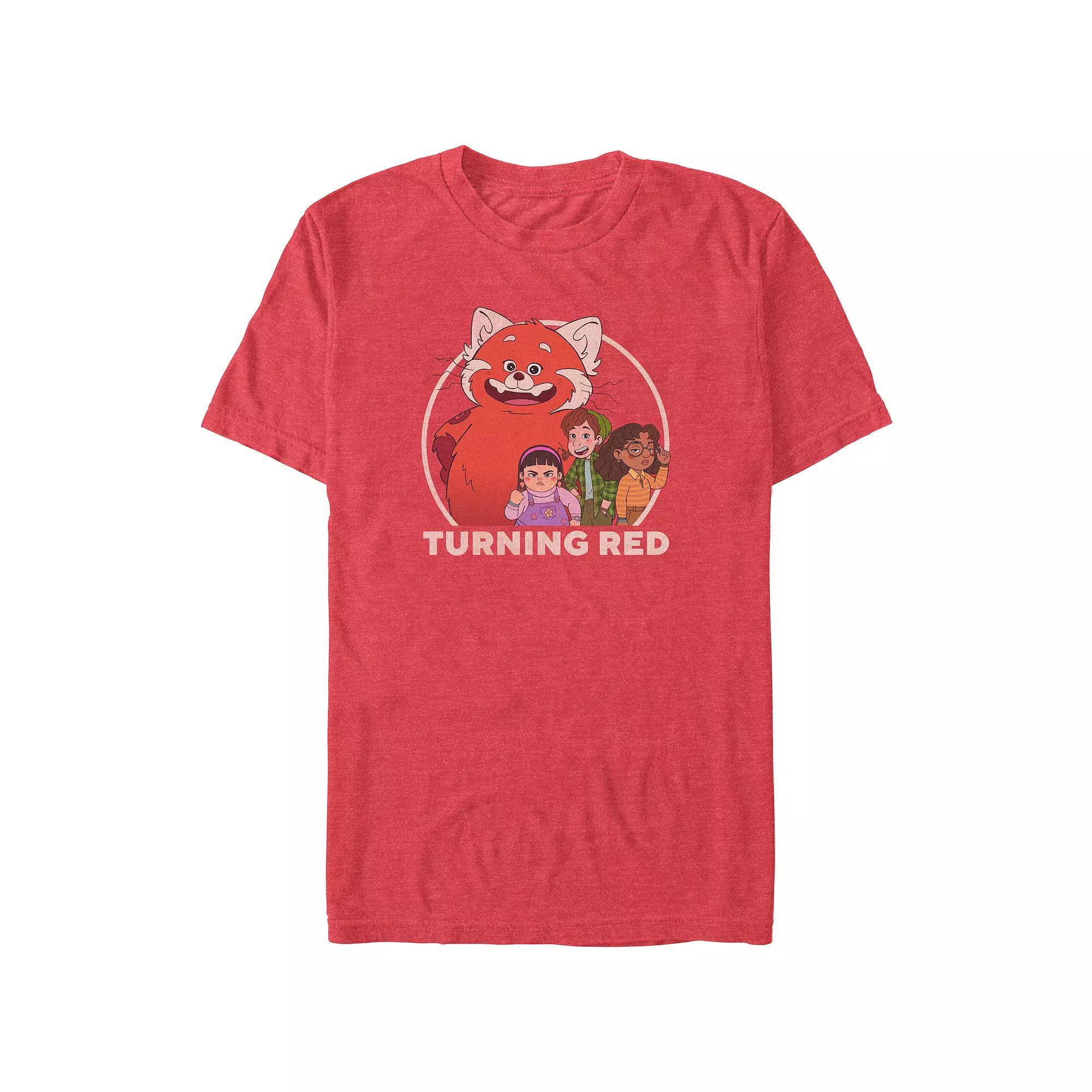 Big & Tall Turning Red Friendly Group Graphic Tee, Men's, Size: 4XL, Red Grey Product Image