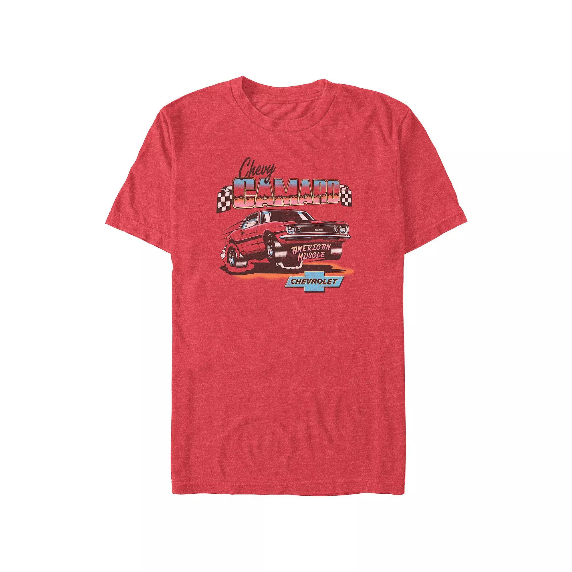 Big & Tall Chevrolet Chevy Camaro American Muscle Graphic Tee, Men's, Size: XXL Tall, Red Grey Product Image