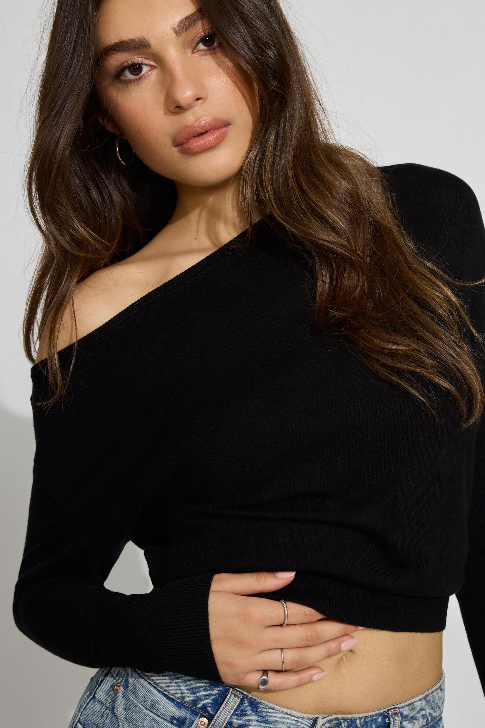 Rae Asymmetric Fine Sweater Product Image