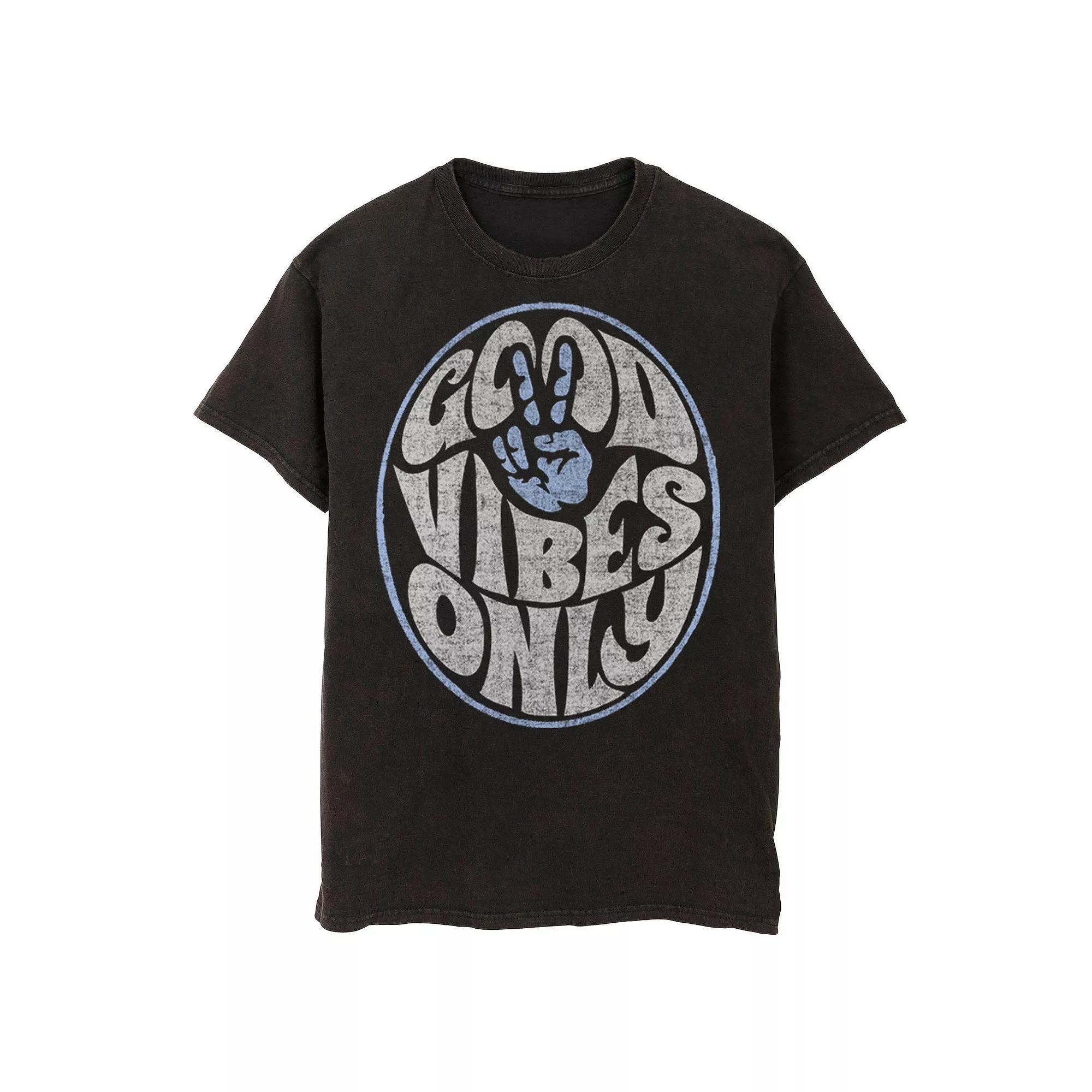 Men's Fifth Sun Good Vibes Only Text Tee, Size: 3XL, Black Product Image
