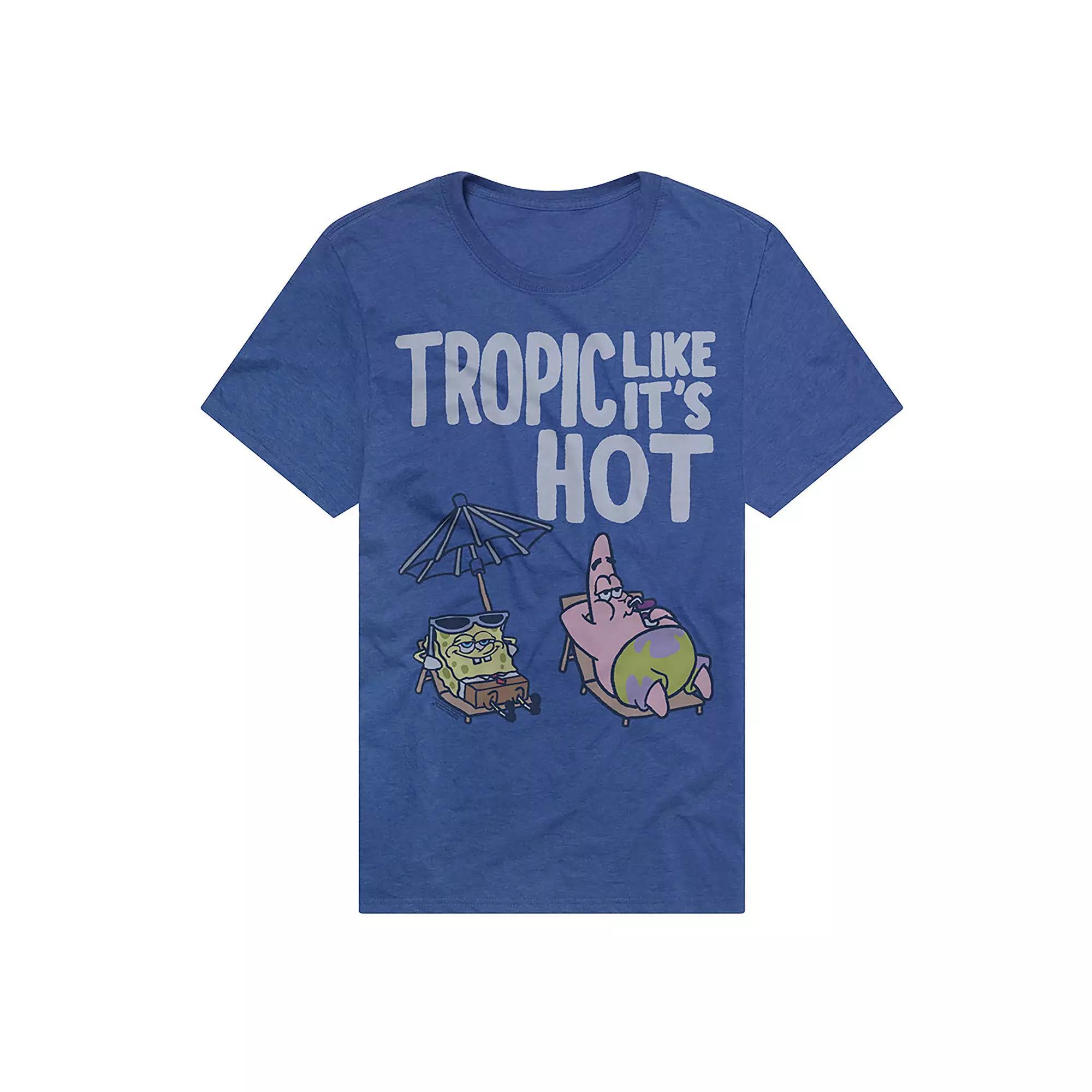 Men's SpongeBob SquarePants Tropic Like It's Hot Graphic Tee, Size: Large, Royal Product Image
