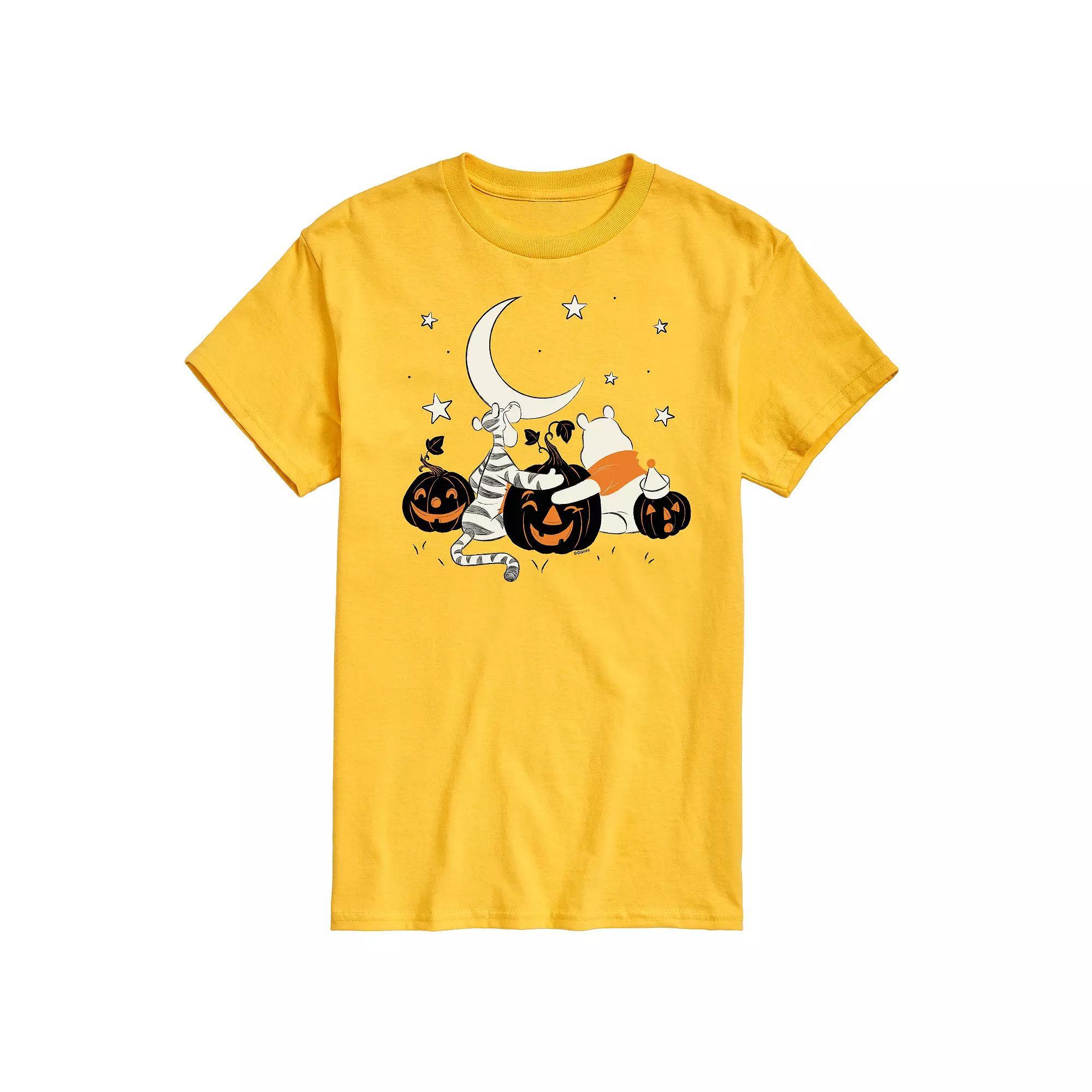 Disneys Winnie the Pooh Mens Tigger & Pooh Pumpkins Graphic Tee Product Image