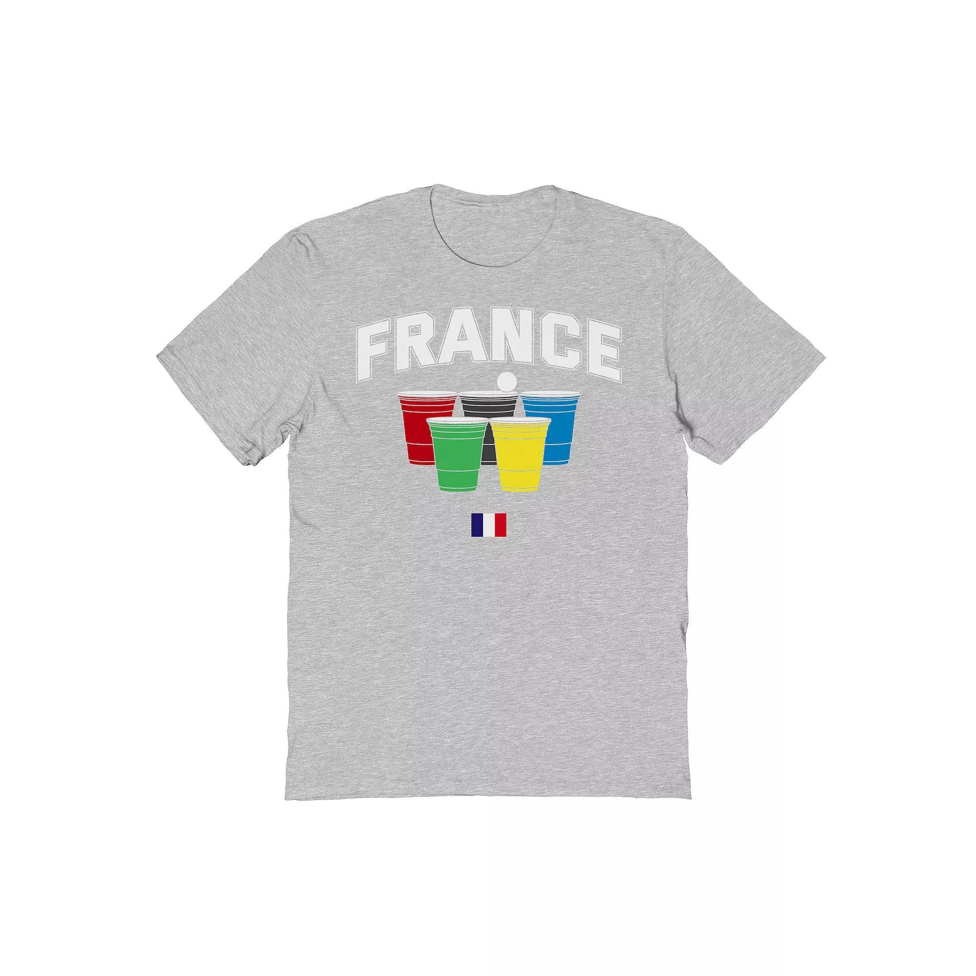 Men's France Solo Cups Graphic Tee, Size: XXL, Sport Gray Product Image