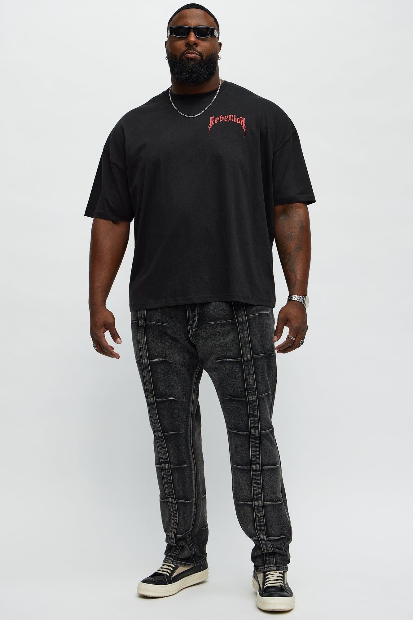 Rebellion Freedom Oversized Short Sleeve Tee - Black Product Image