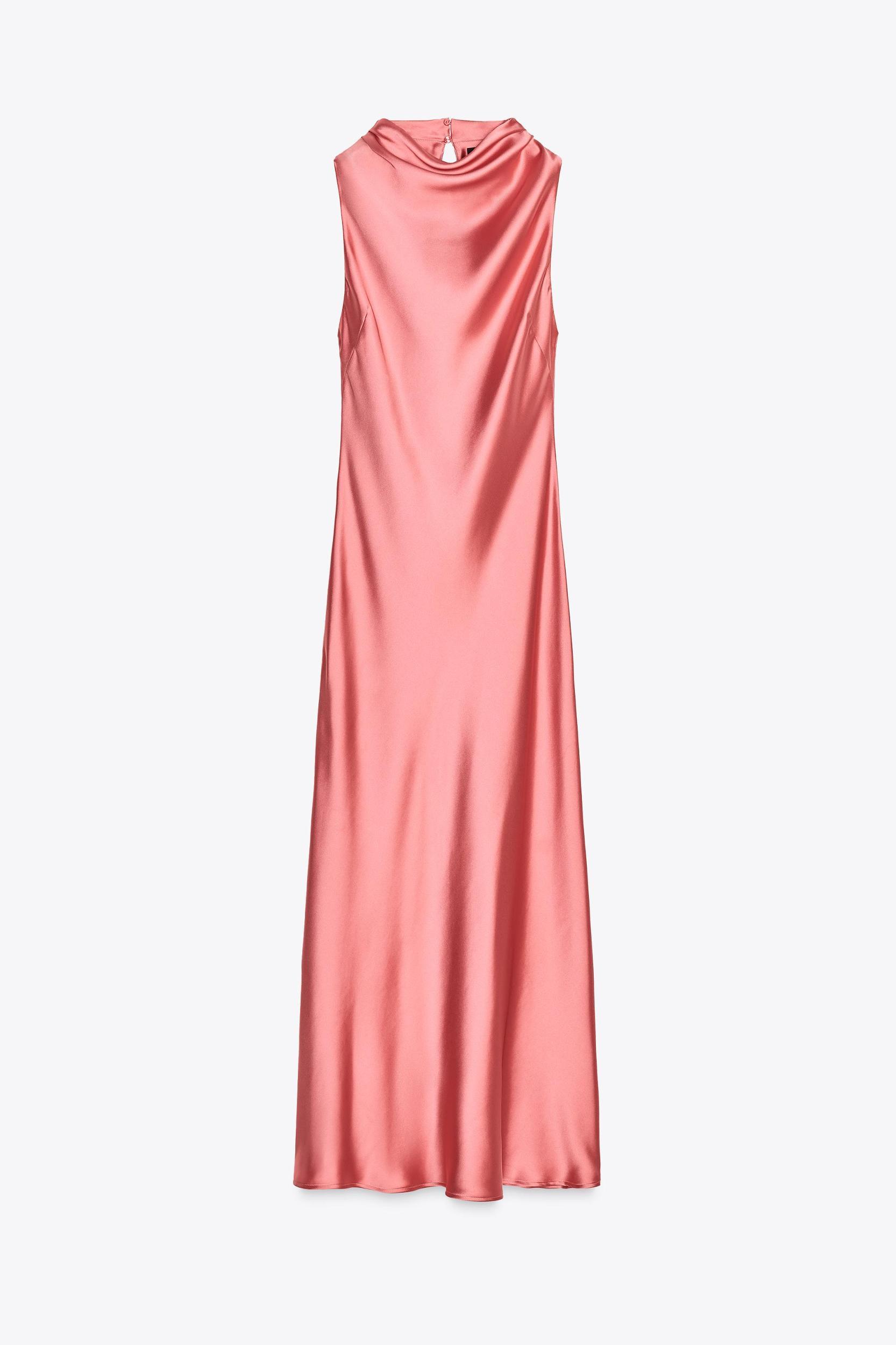 SATIN MIDI DRESS Product Image